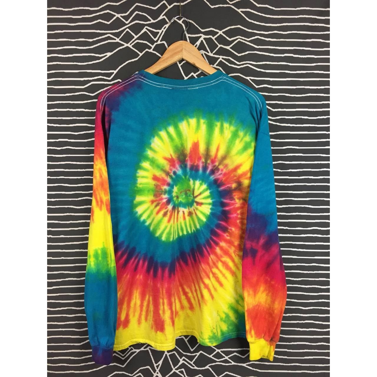 Vintage Trippy Tie-Dye Spiral Psychedelic Hippie Longsleeve Tee Size US XL / EU 56 / 4 - 5 Thumbnail