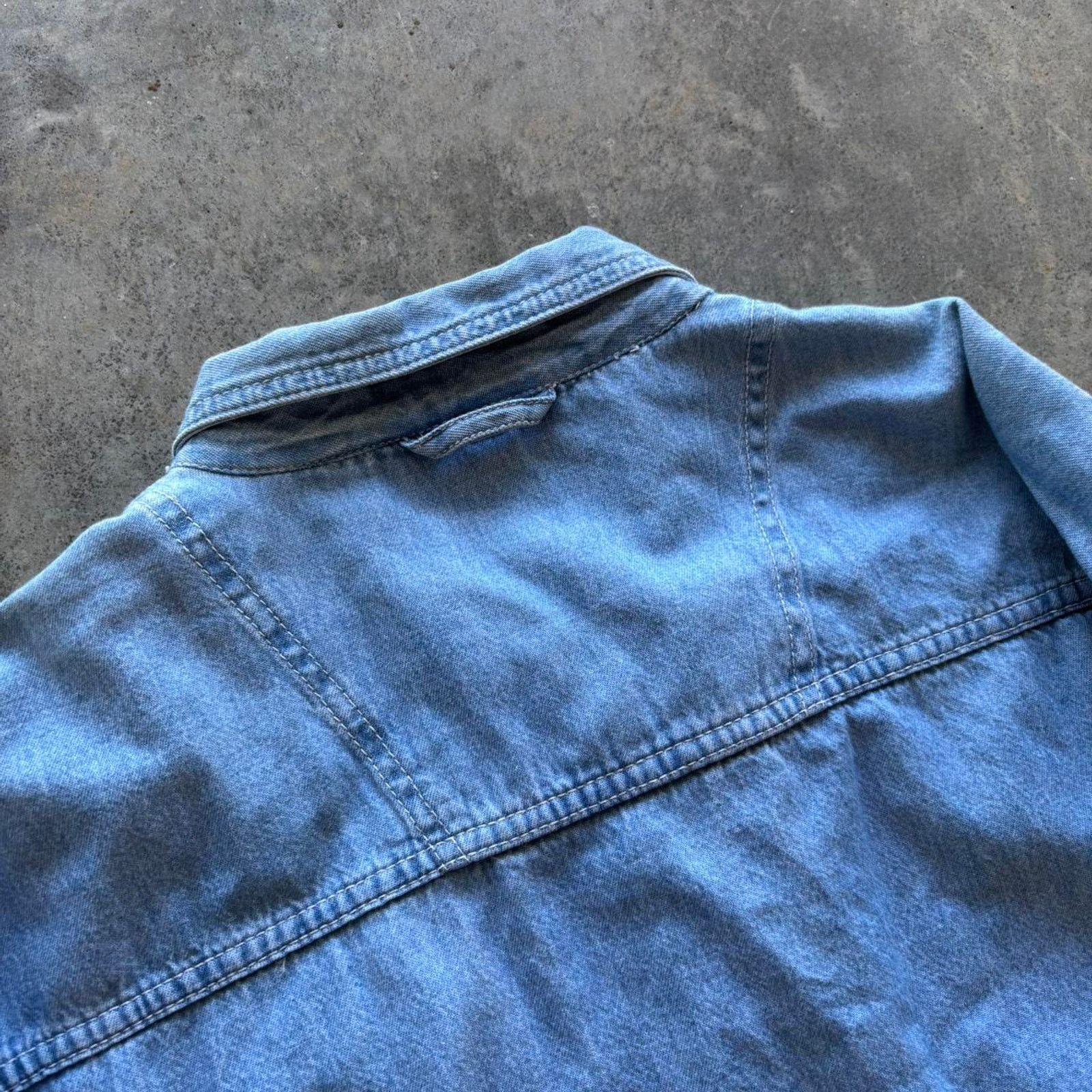 Carhartt × Vintage × Wrangler 90s Denim Button Up Shirt Size US XL / EU 56 / 4 - 4 Thumbnail