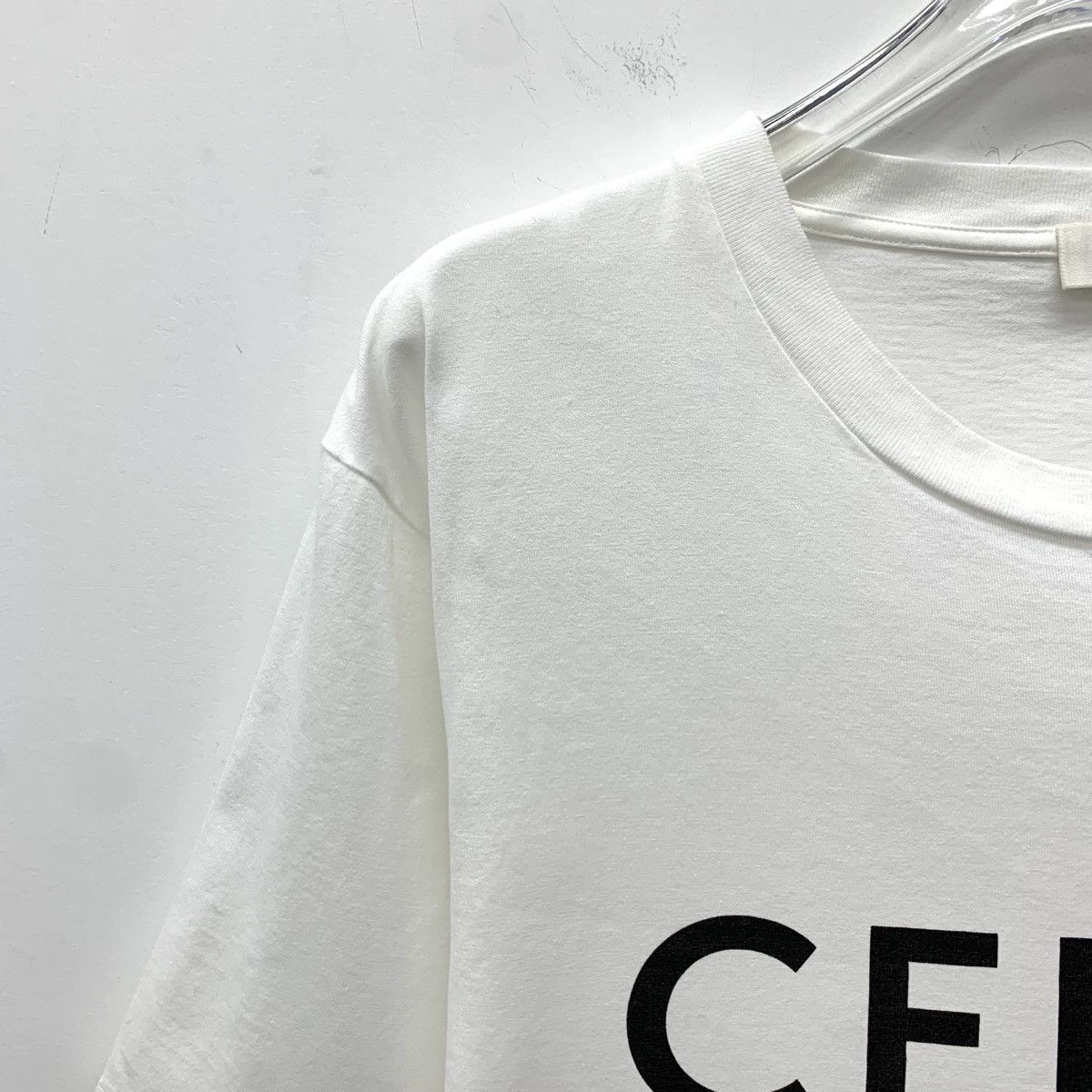 Celine Celine White Letter Printed Short Sleeve T-shirt K26WX Size M / US 6-8 / IT 42-44 - 3 Thumbnail
