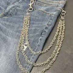 VIBE Bead Flower Three Tier Silvery Pants Chain Size ONE SIZE - 6 Thumbnail