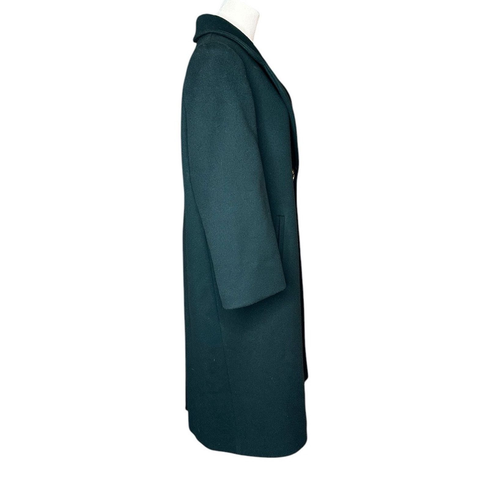 Other Vintage JG Hook Green Wool Pea Coat 100% Wool Gold Buttons Size M / US 6-8 / IT 42-44 - 7 Thumbnail