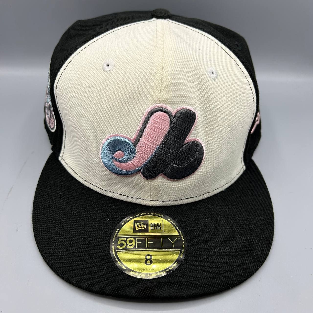 New Era Montreal Expos Hat Men 8 MLB 59Fifty New Era Fitted Cap Size ONE SIZE - 1 Thumbnail