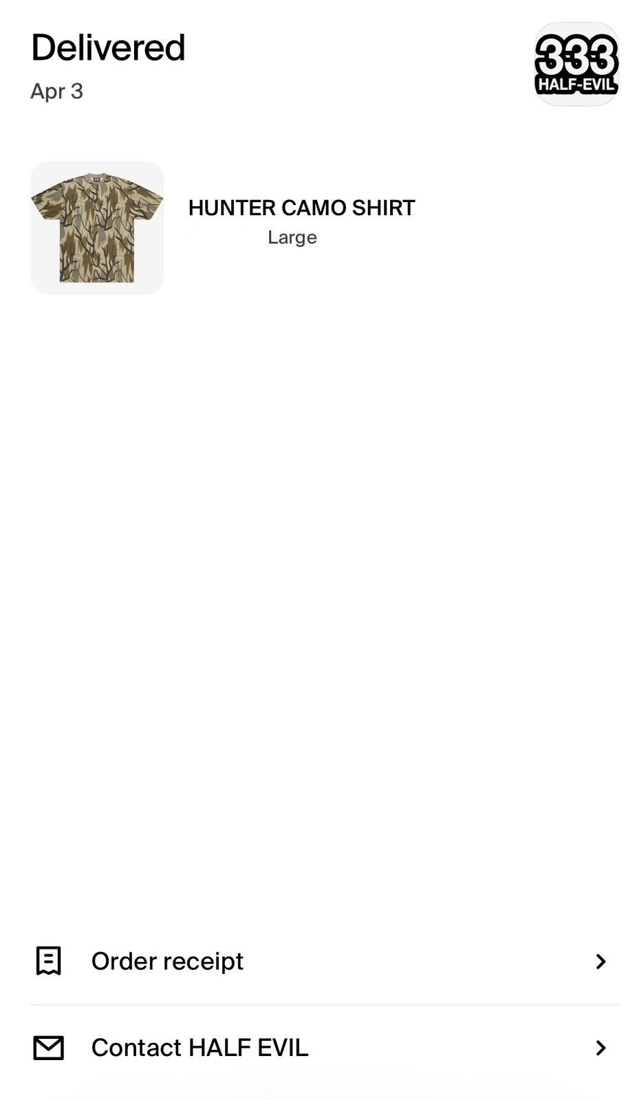 Half Evil HALF EVIL - HUNTER CAMO TEE LARGE Size US L / EU 52-54 / 3 - 3 Thumbnail