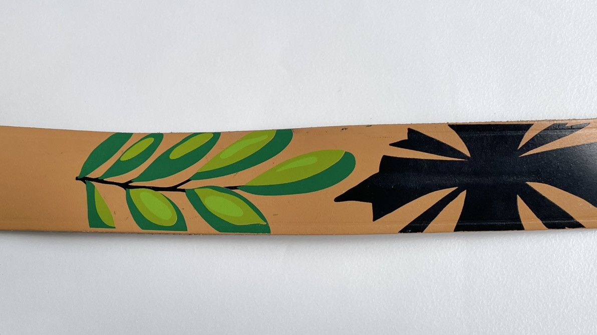 Comme des Garcons ‘Script Print’ Tan Leather Belt Size 32 - 9 Thumbnail