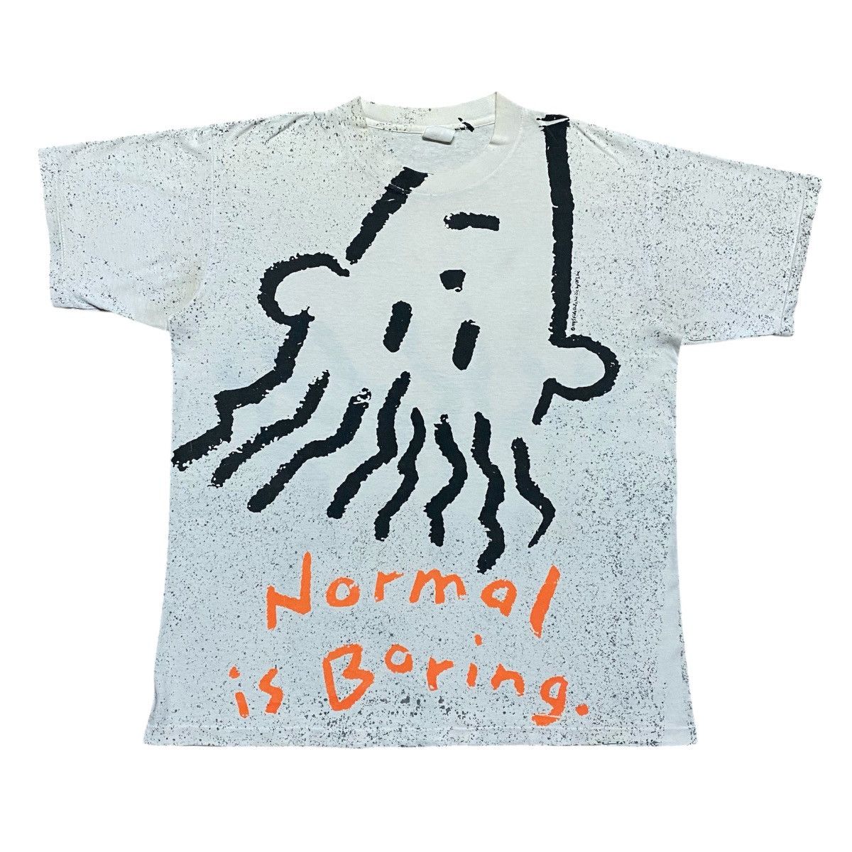 Cartoon Network Rare‼️🔥Vintage Fido Dido "Normal Is Boring" Over Print Shirt Size US M / EU 48-50 / 2 - 1 Thumbnail