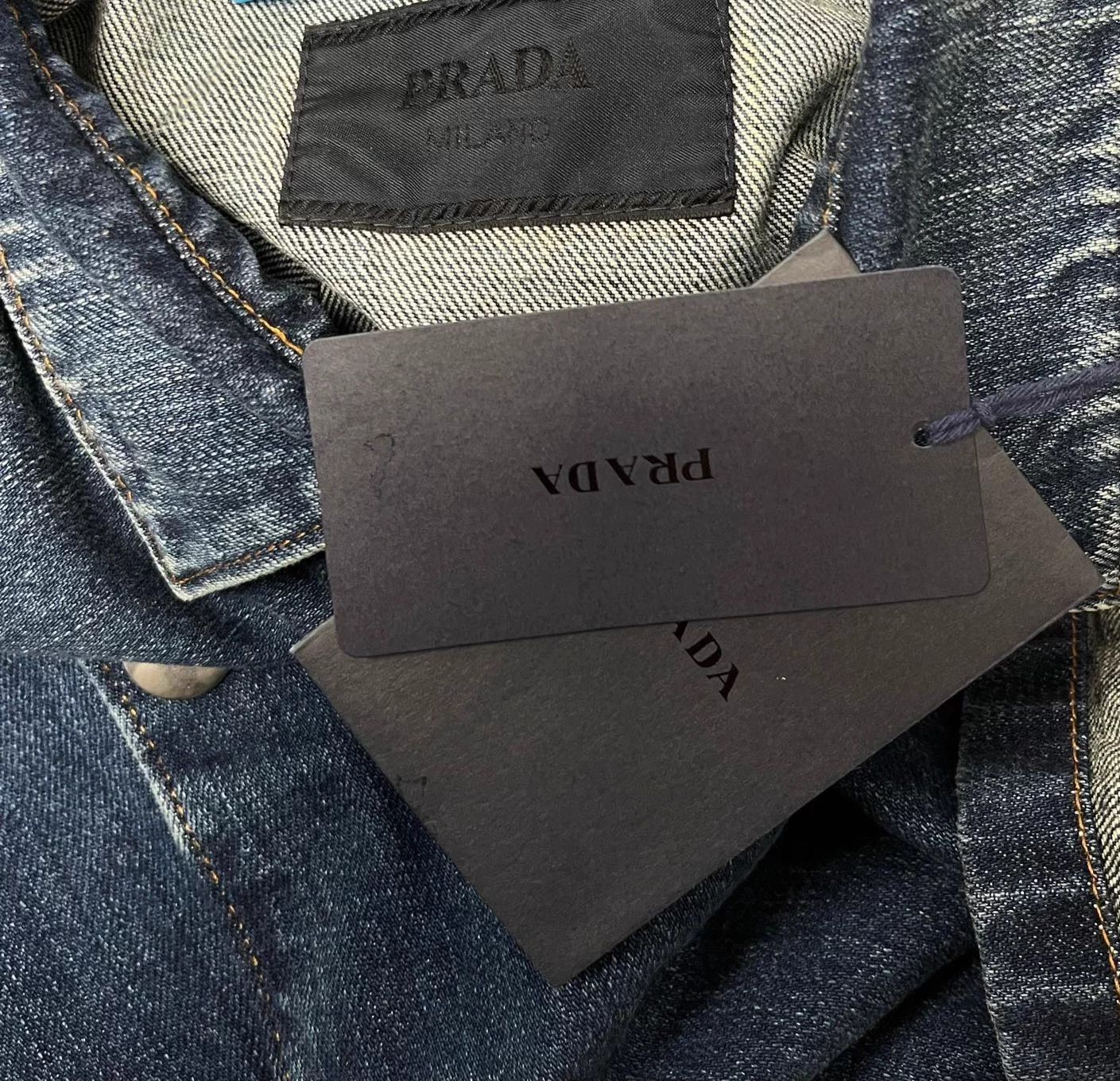 Prada PRADA men's casual loose button-front shirt navy S Size US S / EU 44-46 / 1 - 5 Thumbnail