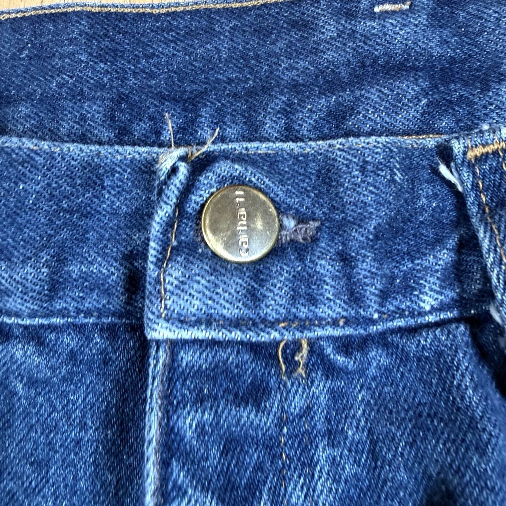 Carhartt VINTAGE Carhartt Flannel Lined Jeans Mens 36x29 Blue Straight Relaxed Workwear Size US 36 / EU 52 - 5 Thumbnail