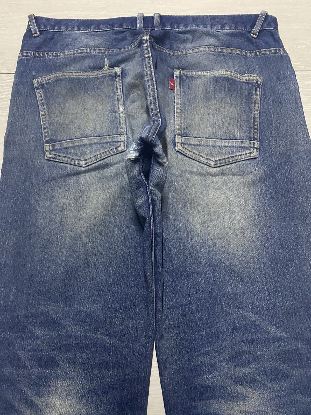 Japanese Brand Vintage Japanese Brand Repaired Style Distressed Slim Fit Size US 34 / EU 50 - 4 Thumbnail