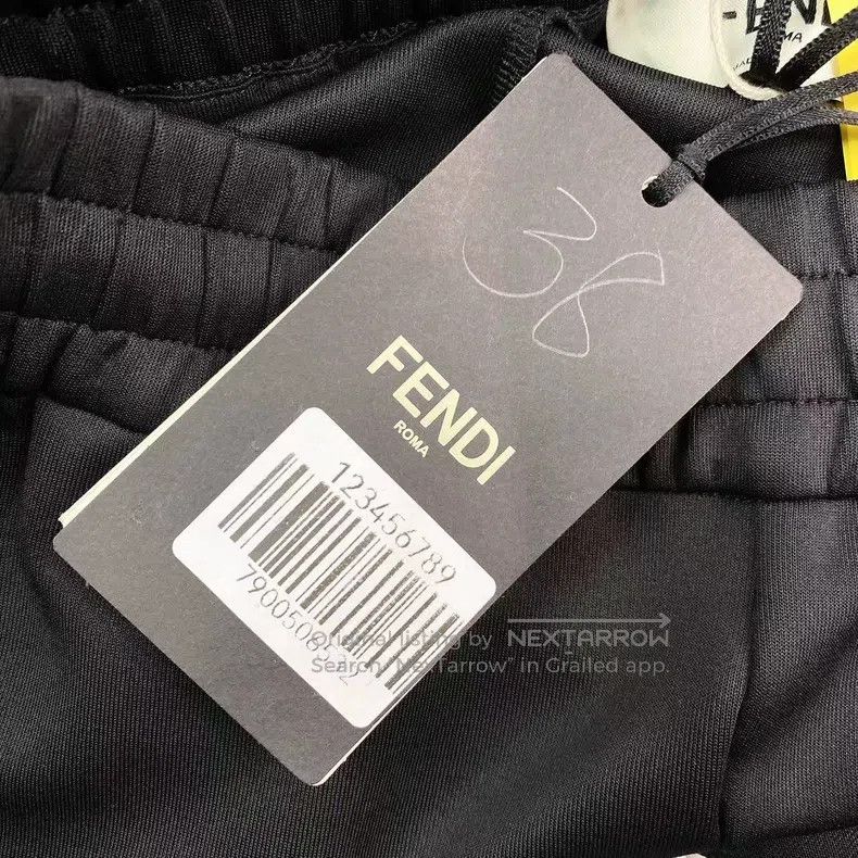 Fendi Fendi Black Stripe Pants Size 42" / US 20 - 7 Thumbnail