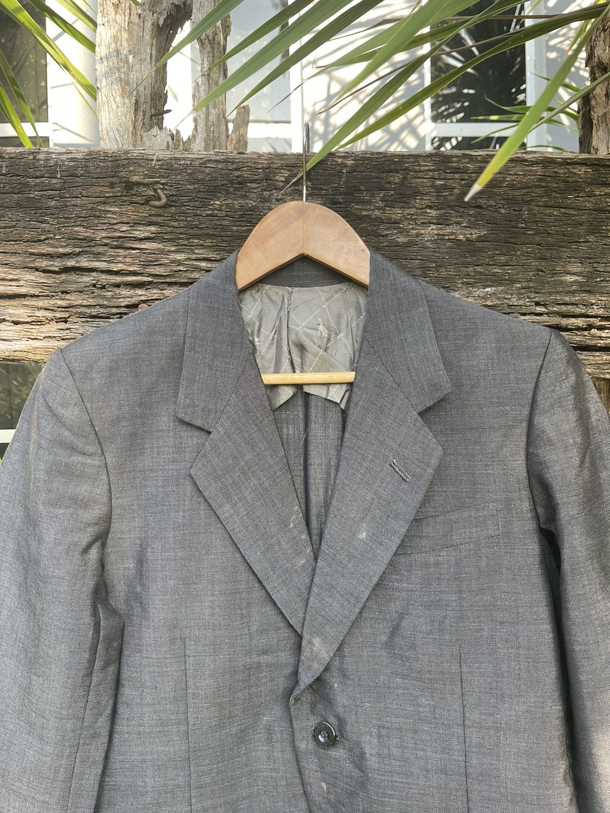 Lancel Vintage Lancel Paris Gray Wool Blazer Jacket Size US M / EU 48-50 / 2 - 2 Thumbnail