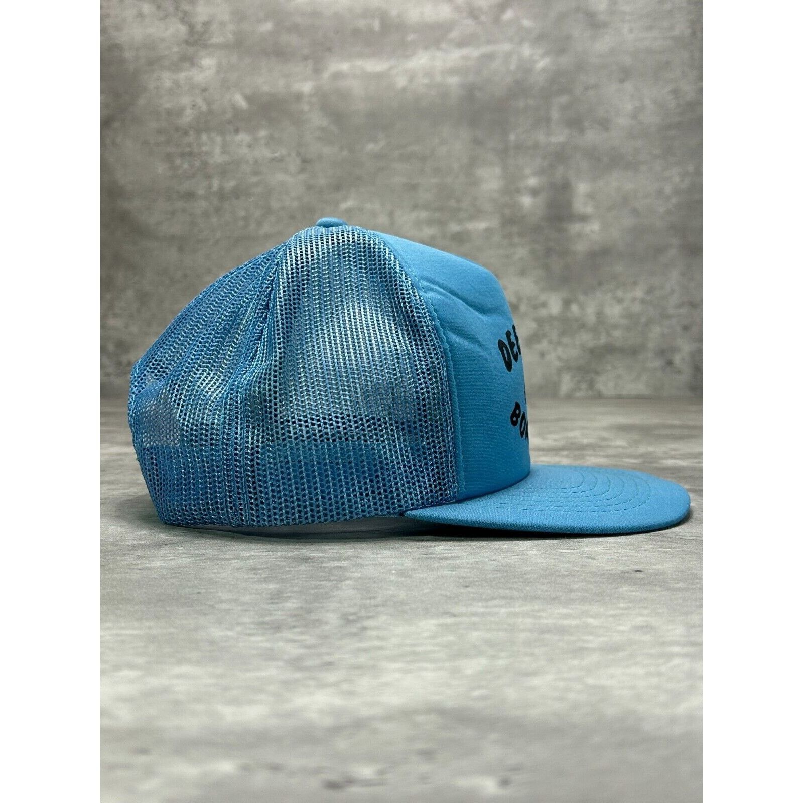 Vintage Vintage Deepwater Boat Ramp Trucker Snapback Hat OSFA Blue Size ONE SIZE - 3 Thumbnail