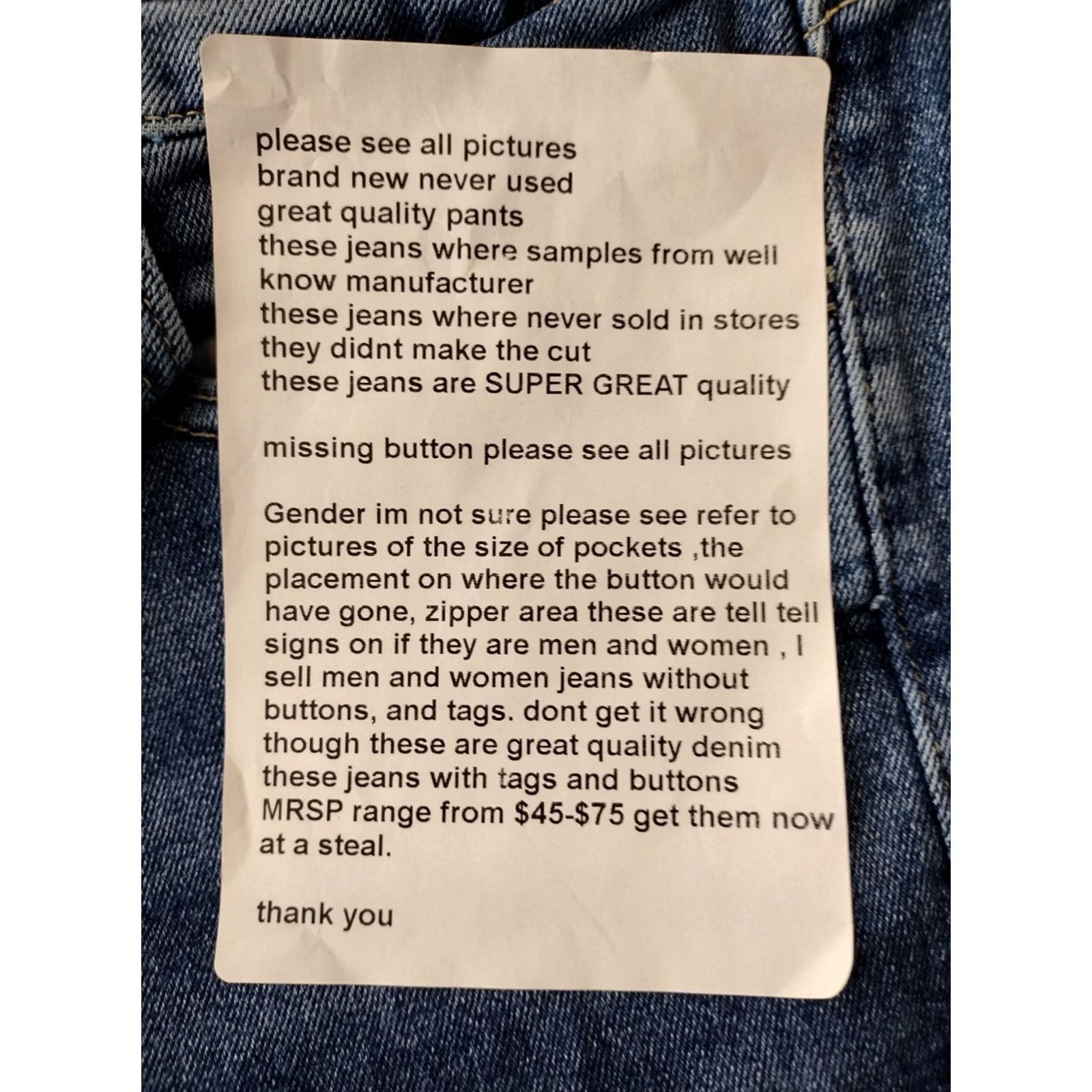 Vintage Unbranded Women's High Rise Straight Denim Jeans Size 14 Grey? Blue? Distressed, Dark Wash, online Size 36" / US 14 / IT 50 - 7 Thumbnail