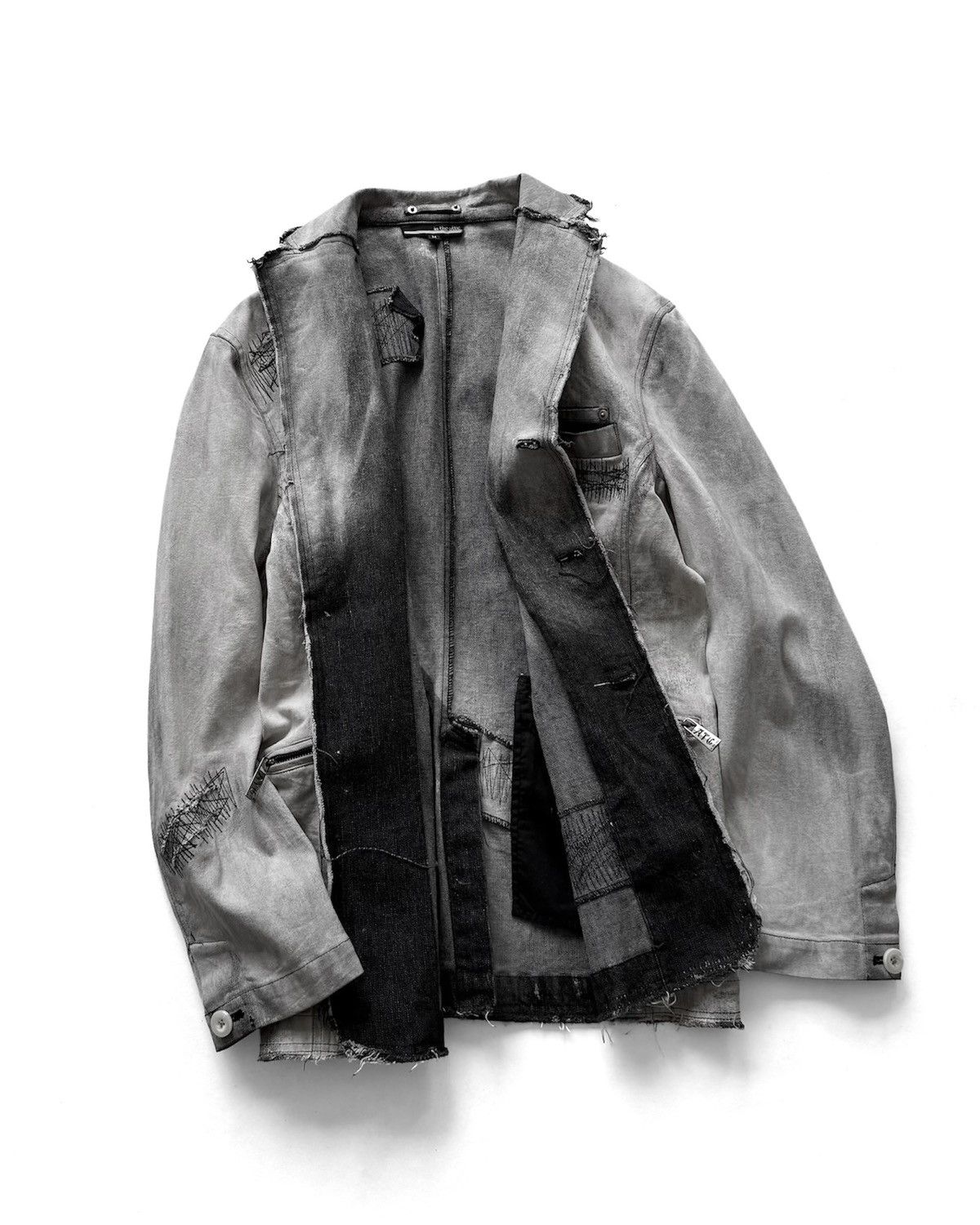 In The Attic IN THE ATTIC DISTRESSED HEAVY WASH BLAZER JEANS JACKET Size US M / EU 48-50 / 2 - 8 Thumbnail