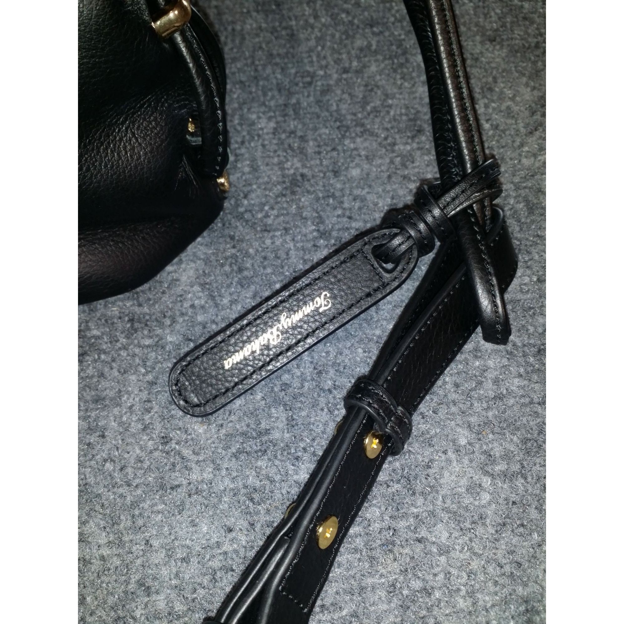 Tommy Bahama Tommy Bahama Crossbody Bag Black Leather Embroidered Gold To Size ONE SIZE - 2 Thumbnail