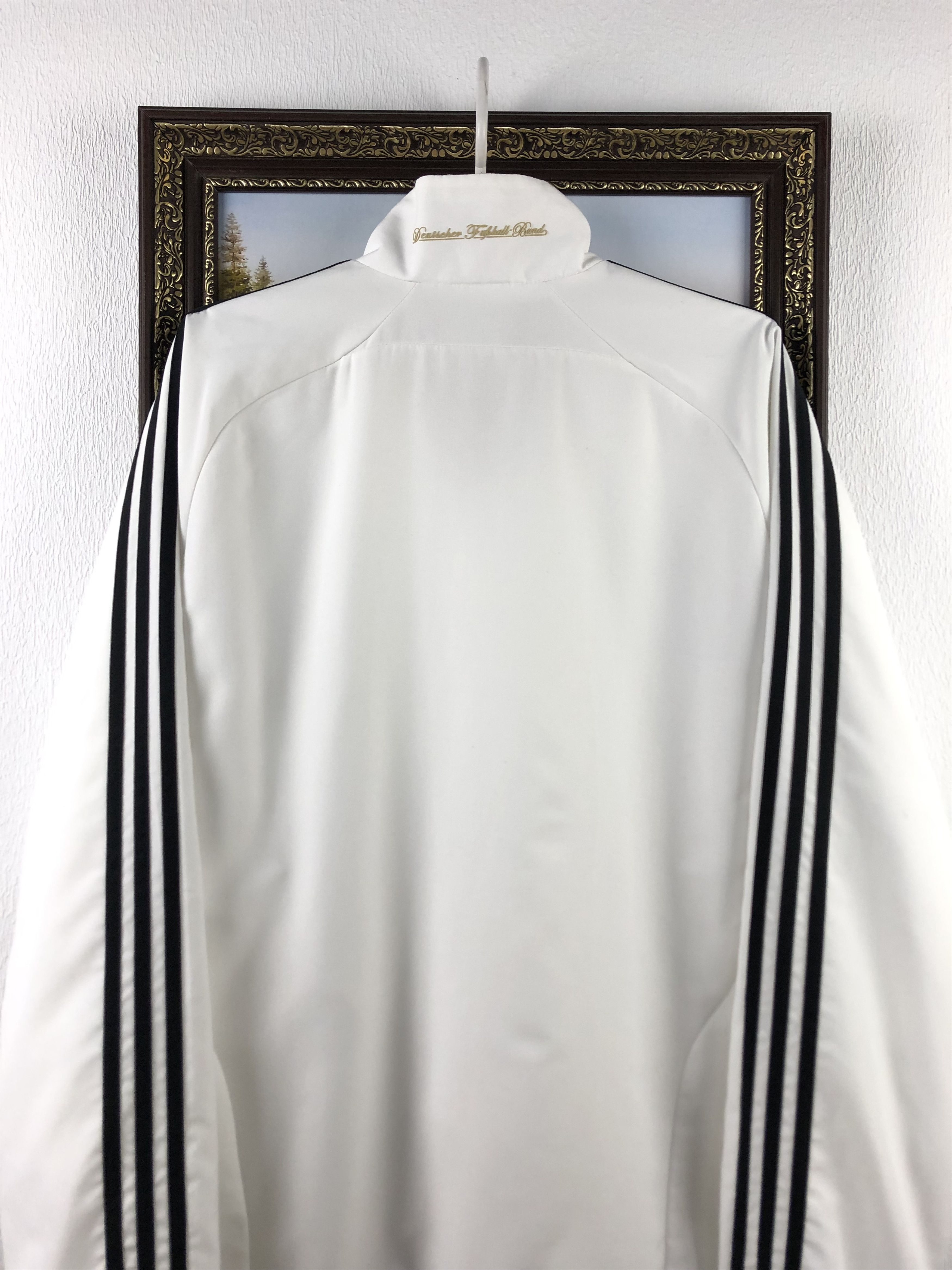 Adidas Vintage Adidas Germany Jacket Soccer Track Top White Mens Size US M / EU 48-50 / 2 - 20 Thumbnail
