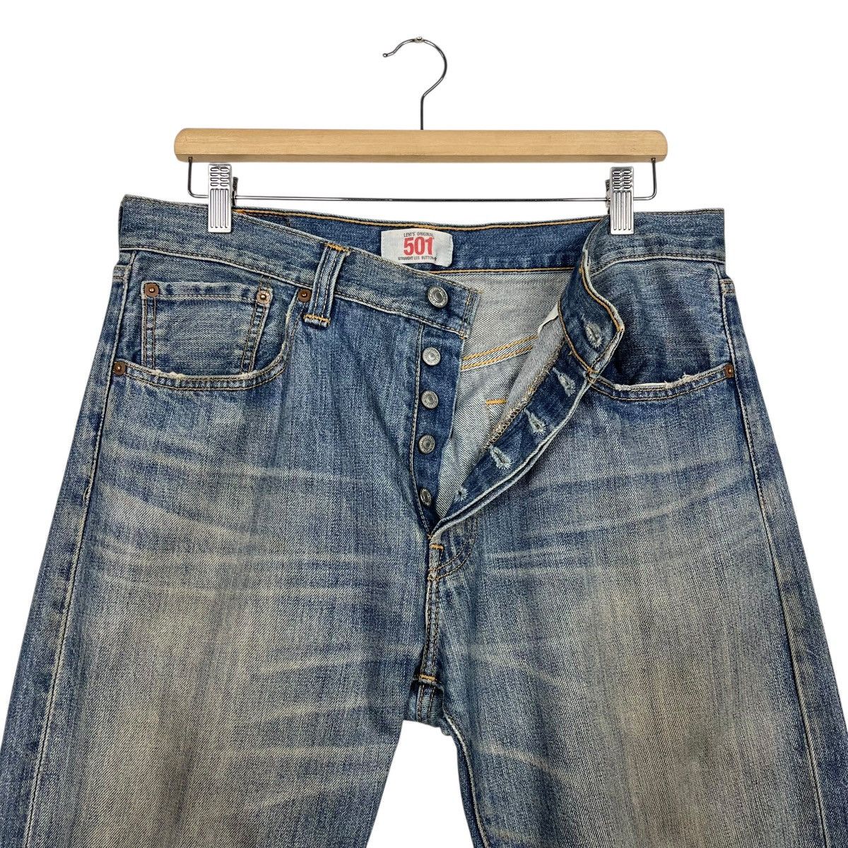 Levi's Vintage Y2k Levis Distressed Denim Size US 34 / EU 50 - 15 Thumbnail