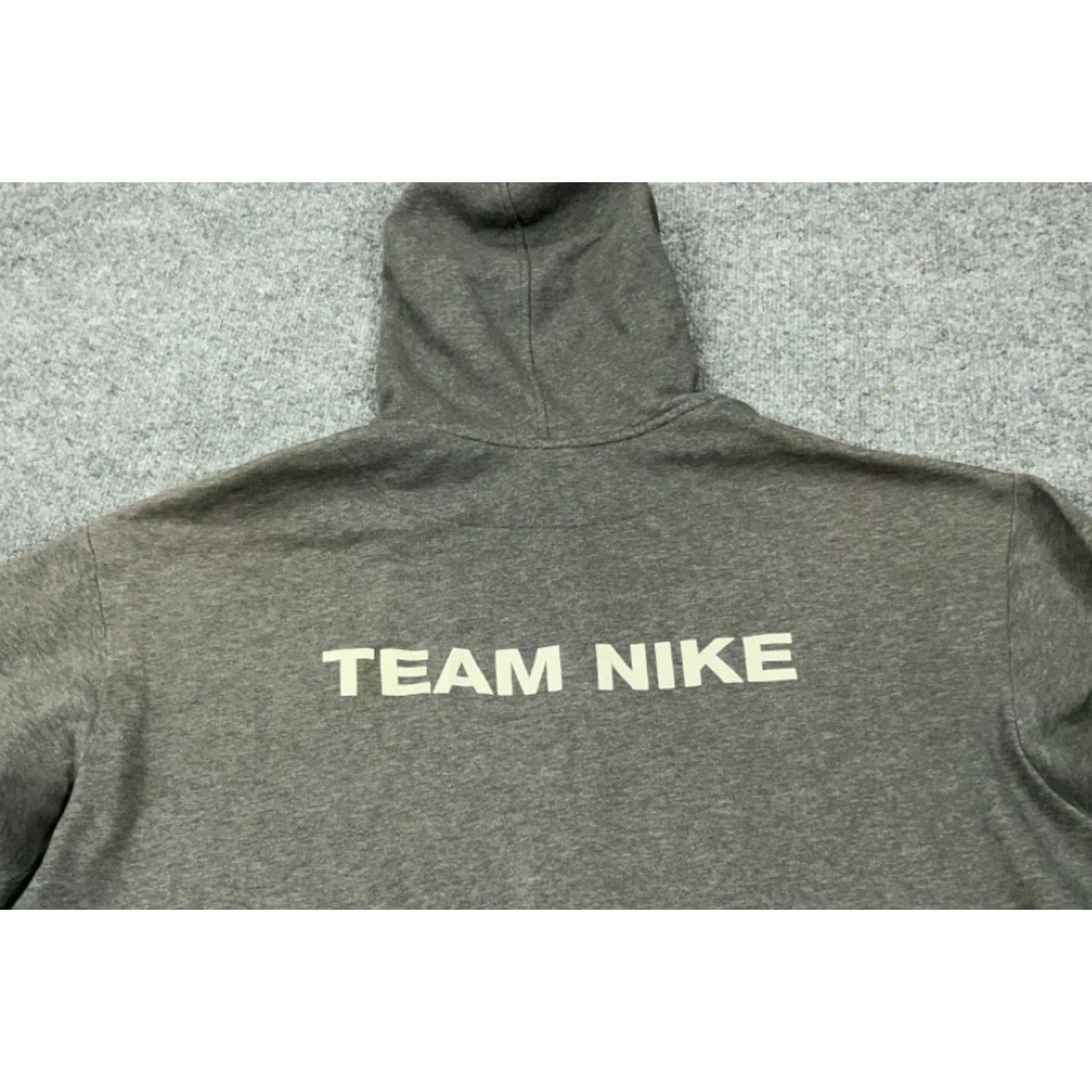 Nike VINTAGE Distressed Nike Sportswear Gray Full Zip Hoodie Sweatshirt Mens 2XL Heavyweight Cotton Blend - 90s Retro Graphic Print Size US XXL / EU 58 / 5 - 6 Thumbnail