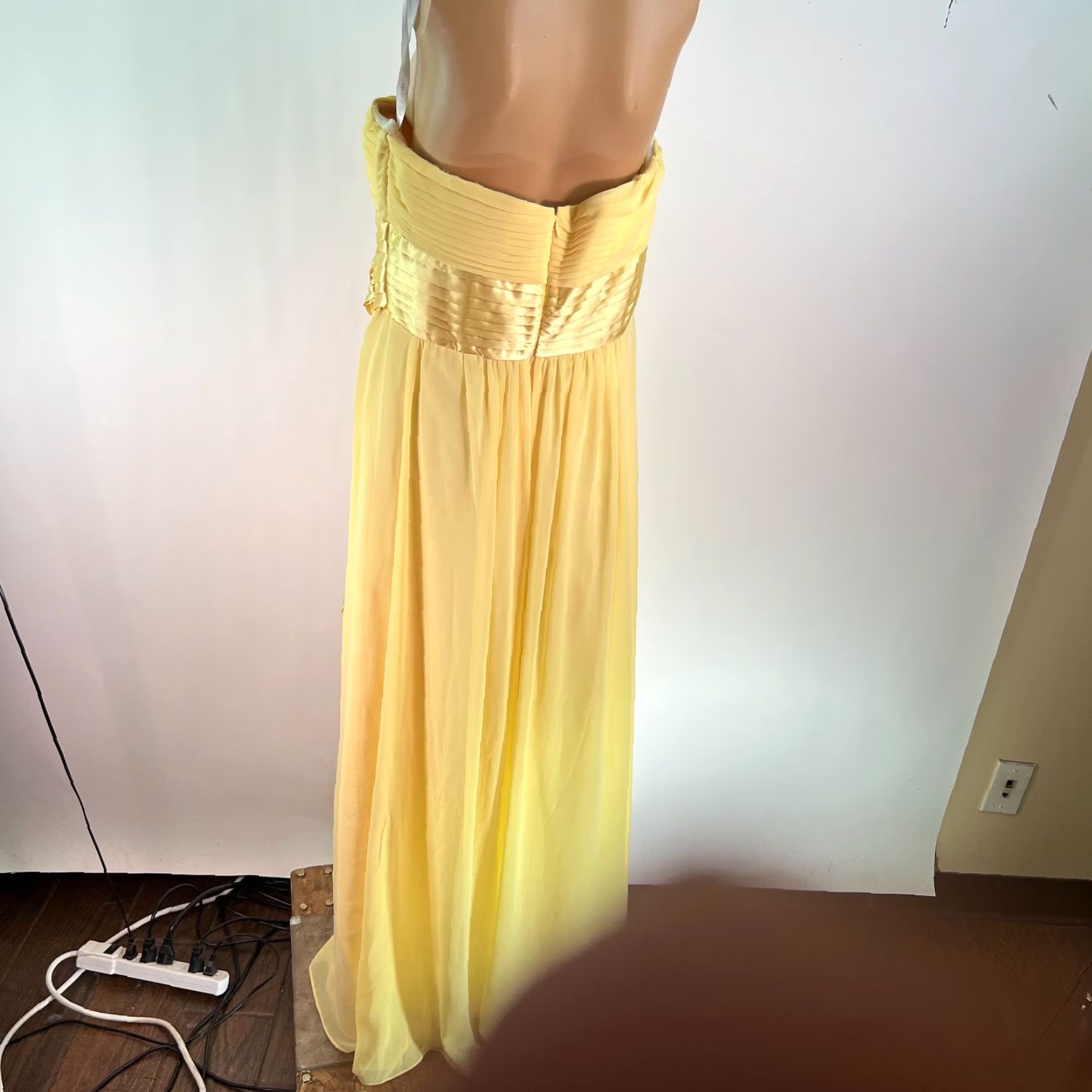 Vintage Bill Levkoff Dress Womens Strapless Yellow Wedding Bridesmaid Maxi Size 12 Size XL / US 12-14 / IT 48-50 - 2 Thumbnail