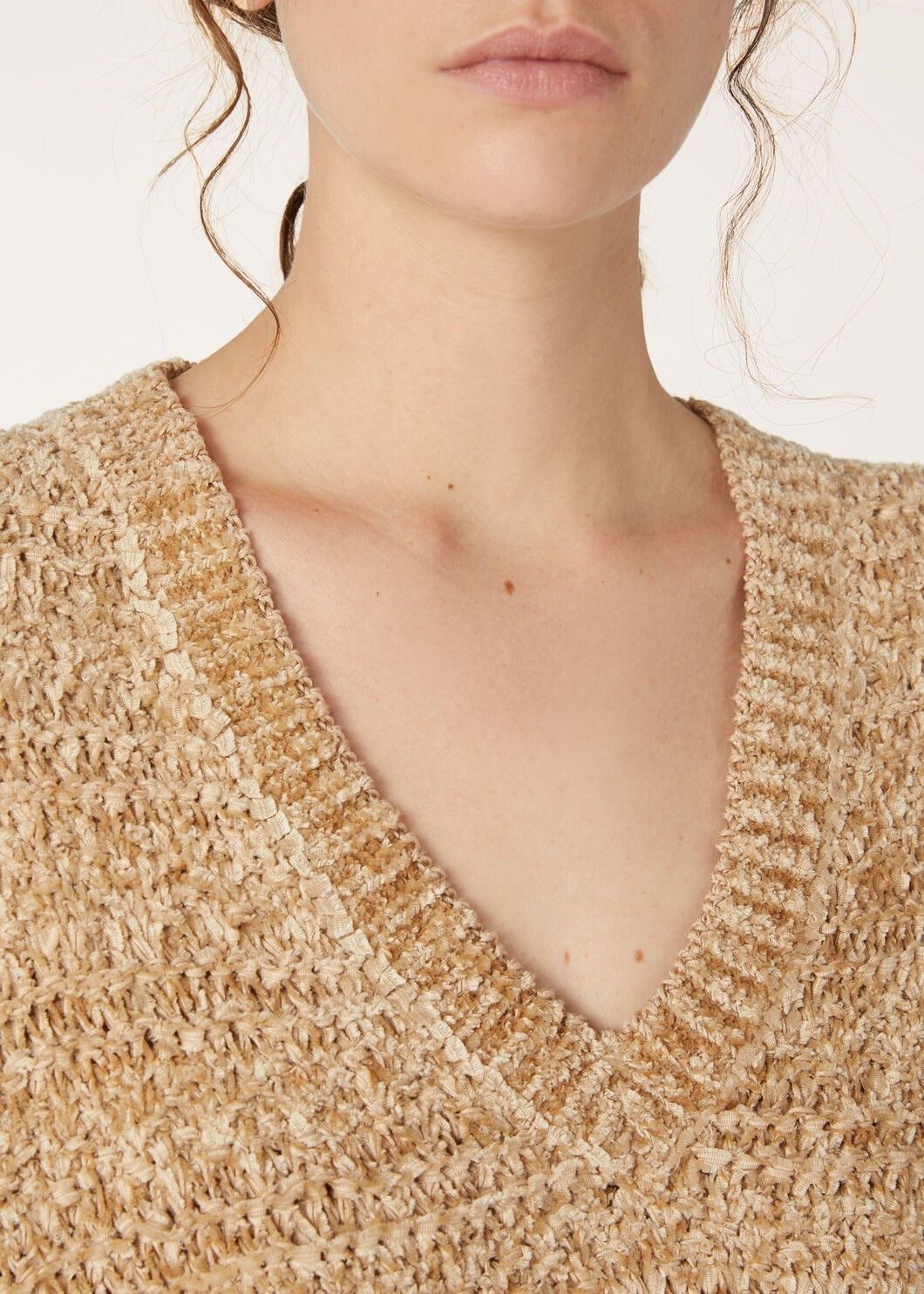 Loro Piana o1w1db10825 FAO8348 Val D'egua V-neck Sweater in Camel Size XS / US 0-2 / IT 36-38 - 4 Thumbnail