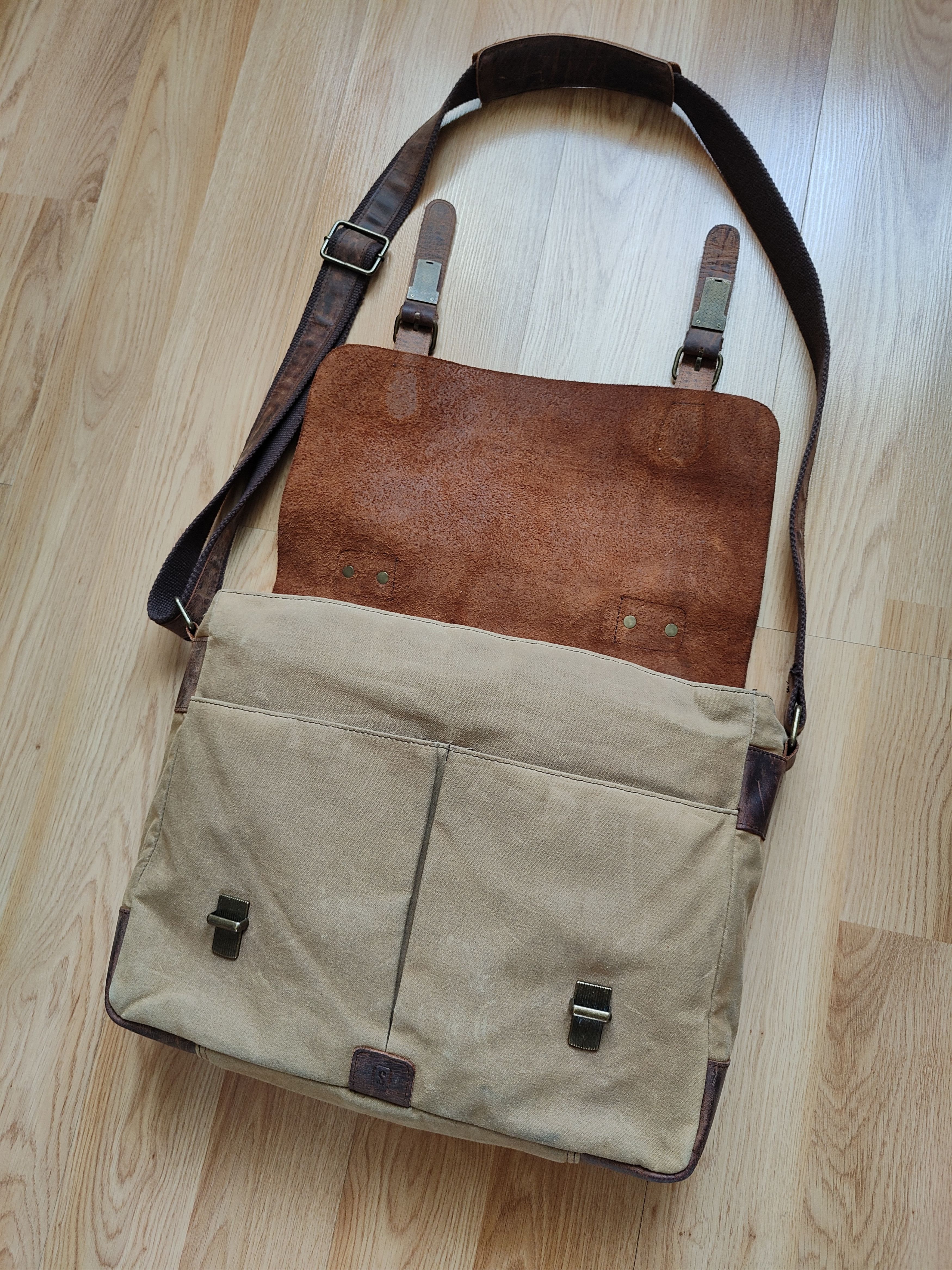 Handmade Scaramanga Leather Bag Briefcase Bag Shoulder Bag Organizer Size ONE SIZE - 3 Thumbnail