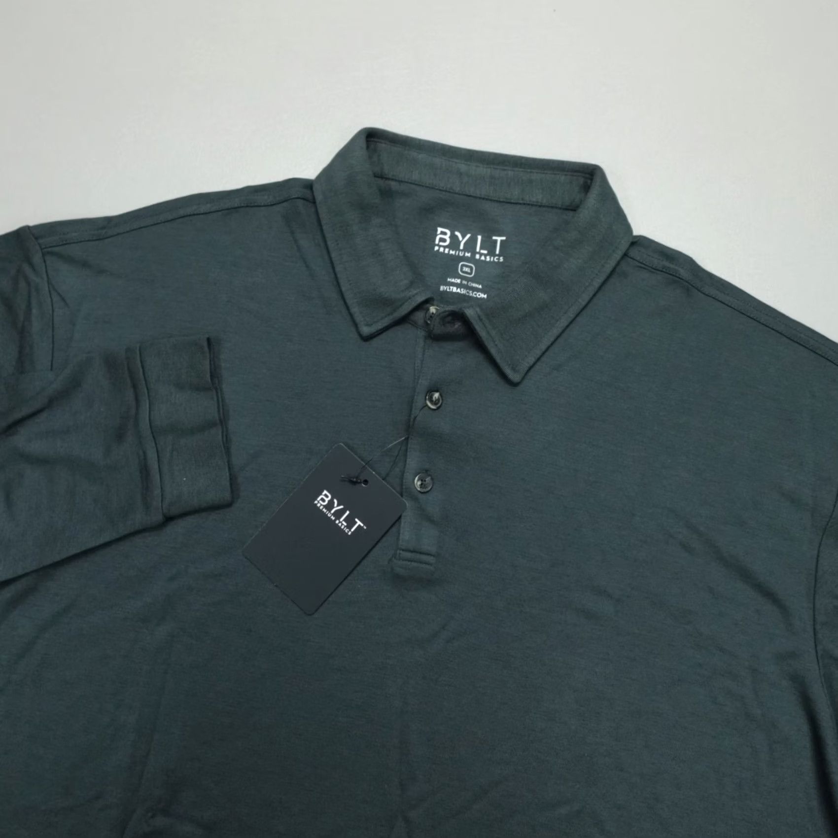 Vintage BYLT Lux Comfort Wool Long Sleeve Polo Men's 3XL Navy Blue Regular Fit Zipper Embroidered Logo Polo Shirt Vintage Not Size US XXL / EU 58 / 5 - 2 Thumbnail