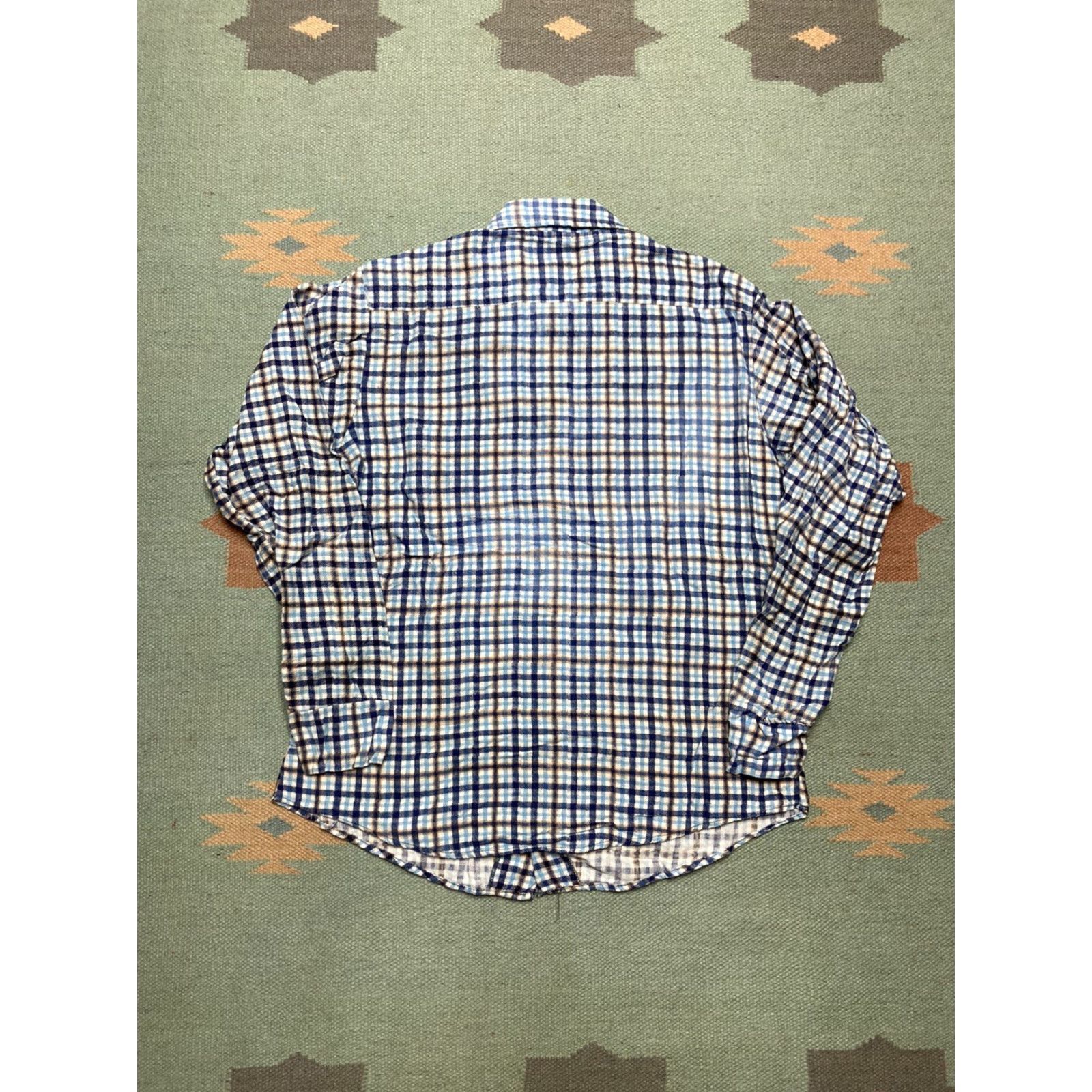 Vintage VINTAGE 70s 80s flannel shirt perma pressed cotton plaid checkered medium Blue Mens Long Sleeve Button-Up M Size US M / EU 48-50 / 2 - 7 Thumbnail