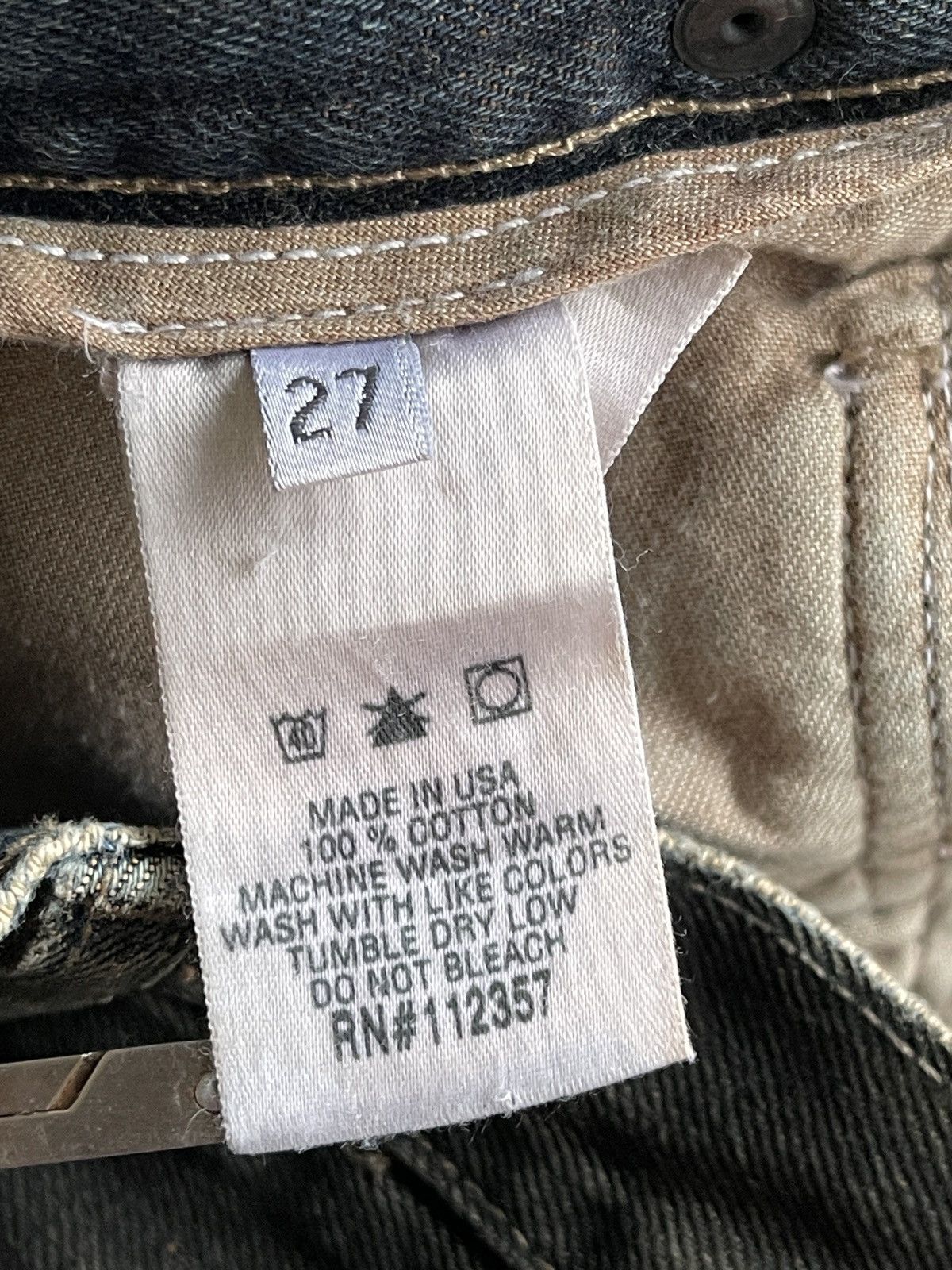 Rick Owens SLAB WFO2010 Distressed Waxed Denim Size US 31 - 8 Thumbnail