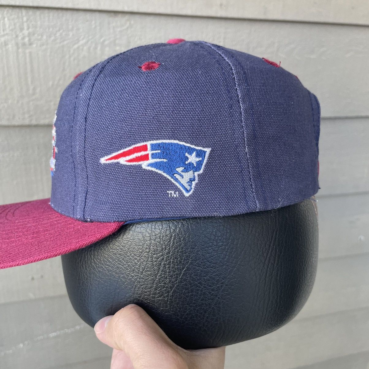 Logo Athletic Vintage New England Patriots Logo Athletic Snapback Hat Size ONE SIZE - 3 Thumbnail