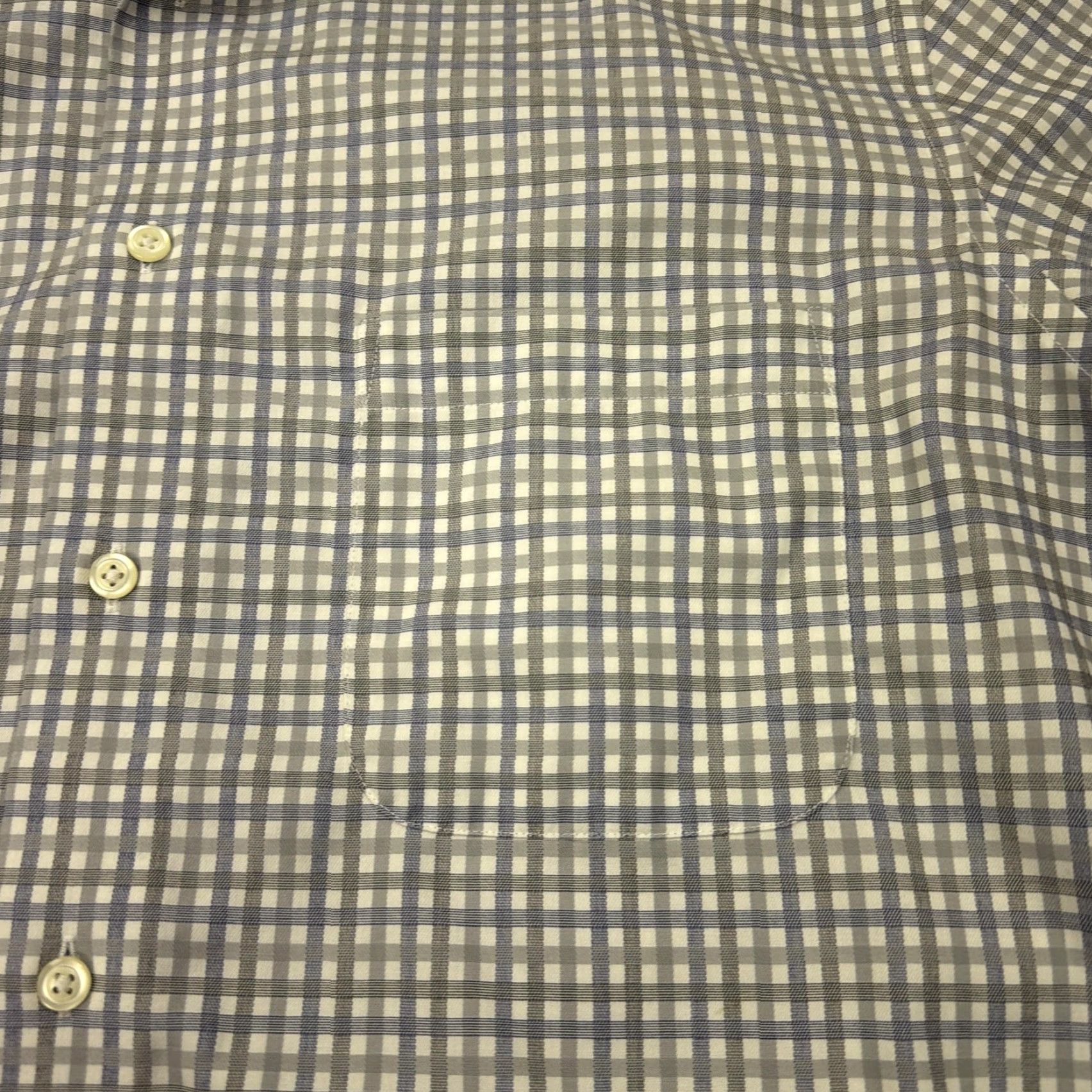 Pronto Uomo Pronto Uomo Shirt Mens L Blue Gingham Non Iron Button Front Long Sleeve Dress Shirt Size US L / EU 52-54 / 3 - 2 Thumbnail