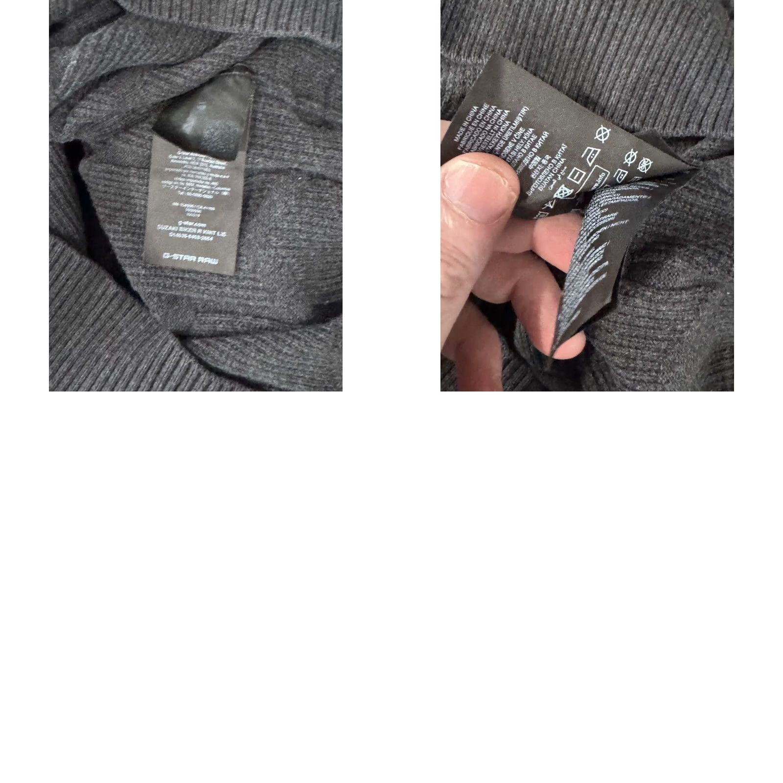 Vintage G Star Raw Gray Knit Sweater S Shirt Mens Small Size US S / EU 44-46 / 1 - 8 Thumbnail