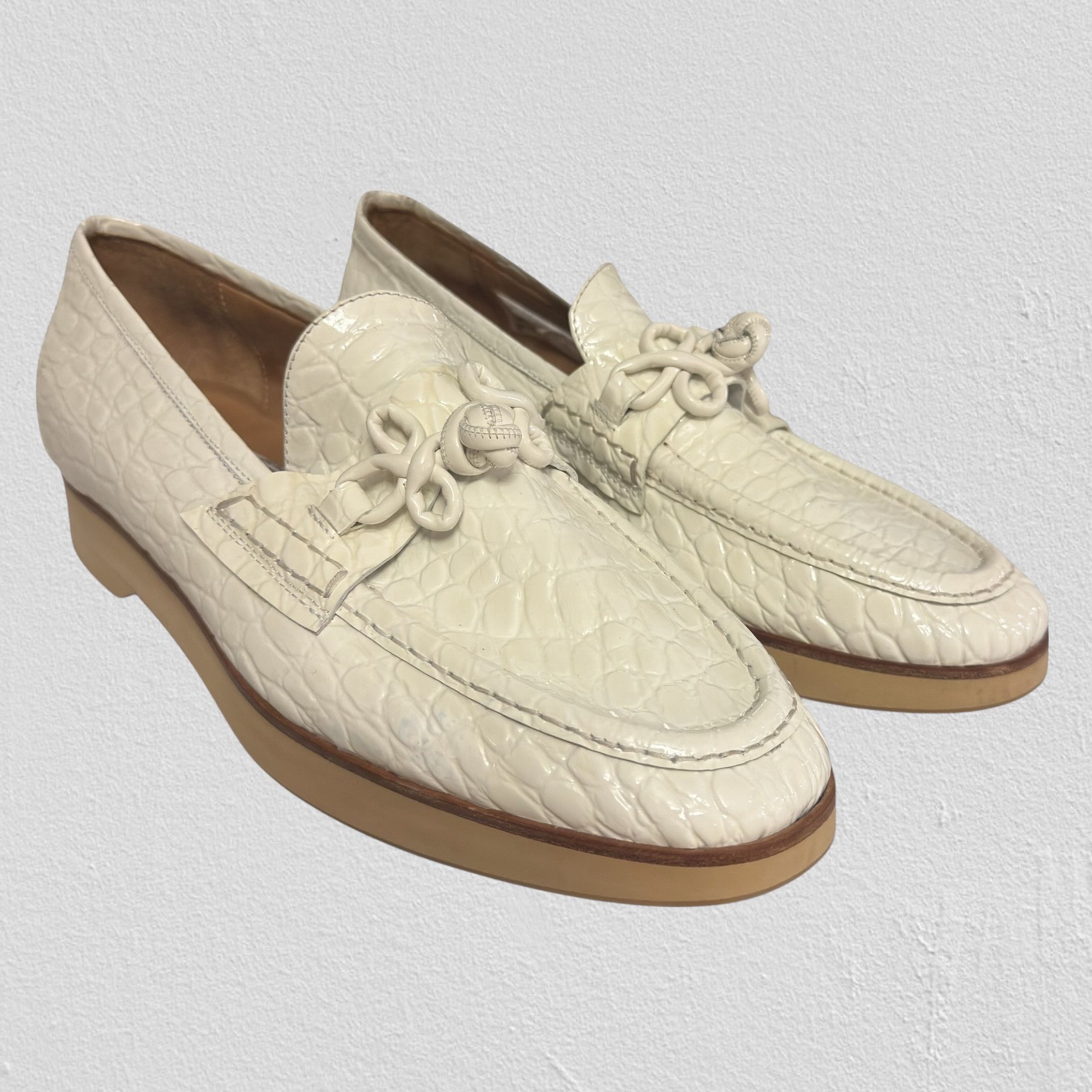 Opening Ceremony Opening ceremony croco leather white loafers size 42 Size US 9 / EU 42 - 1 Thumbnail