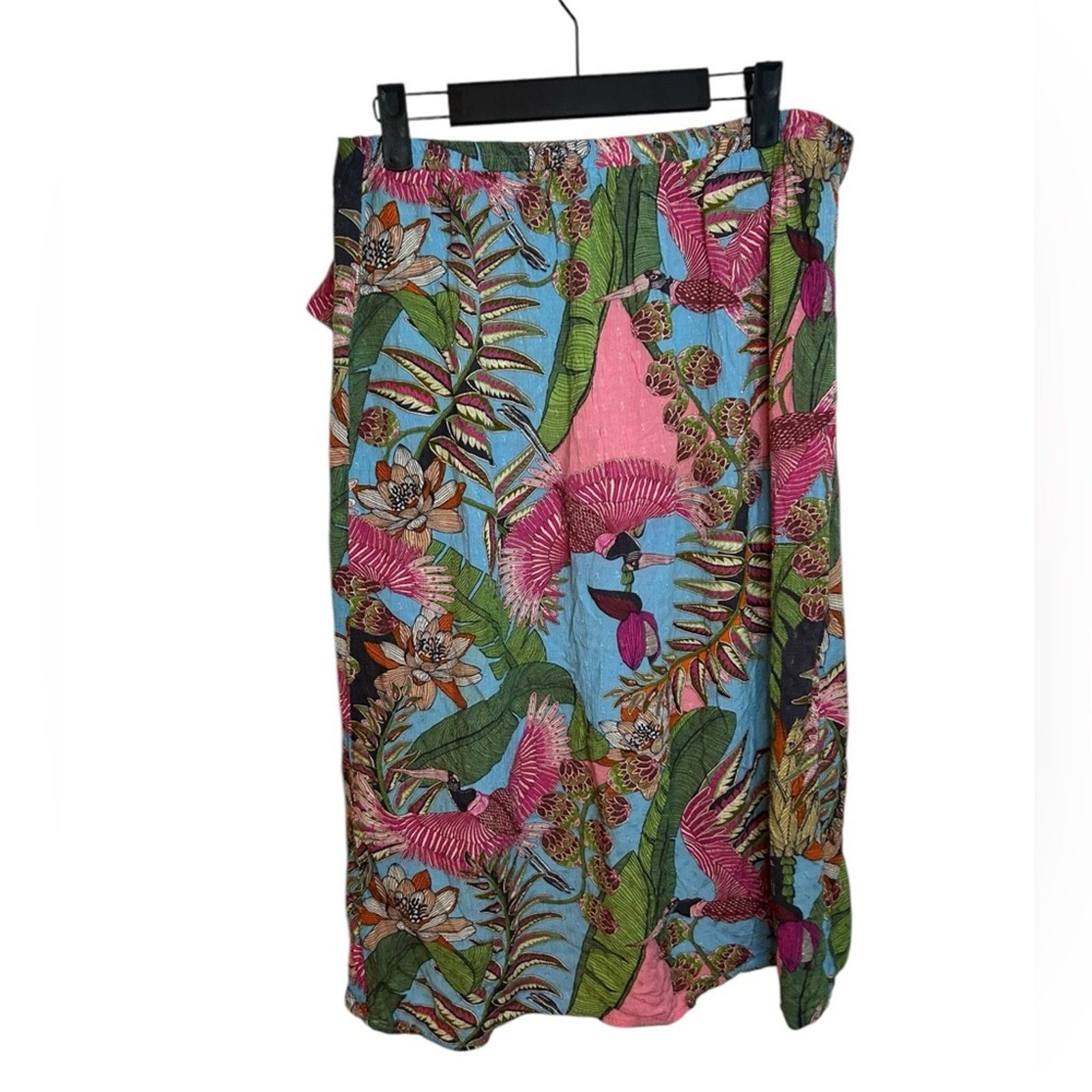 Other Rachel Roy Tropical Ruffle Faux Wrap Skirt Size 34" / US 12 / IT 48 - 2 Thumbnail