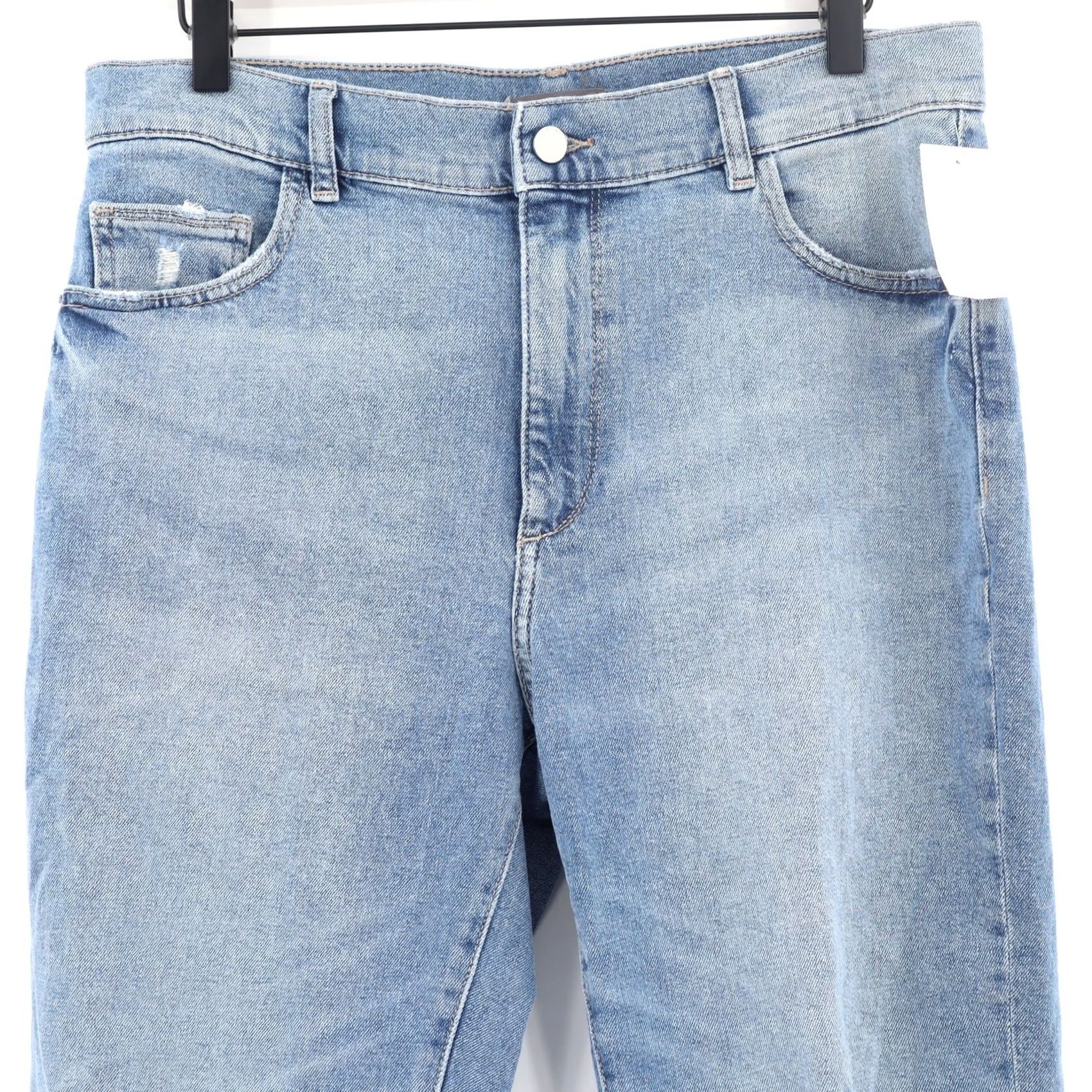 DL1961 DL1961 Women's Patti Straight High Rise Distressed Blue Jeans Sz 31 NEW Size 24" / US 00 / IT 34 - 3 Thumbnail