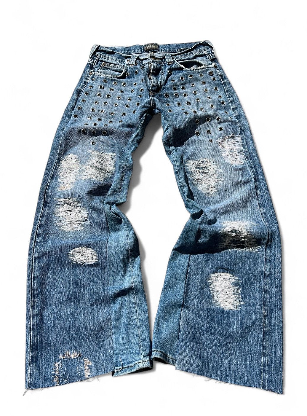 Lee Vintage Boro Style Avant Garde Jeans Size US 32 / EU 48 - 1 Thumbnail