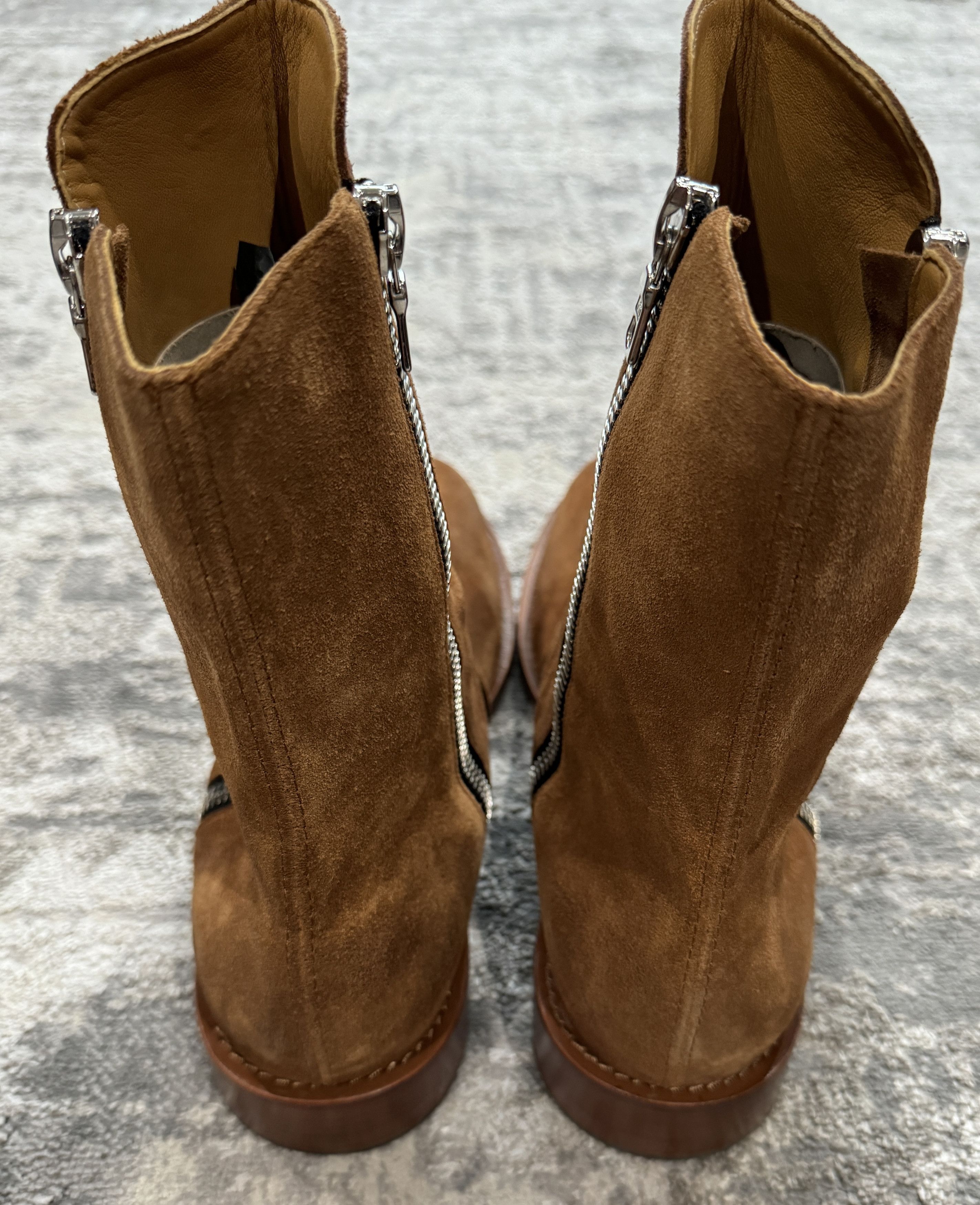 Amiri AMIRI TAWNY BROWN LEATHER DOUBLE ZIPPER STACK BOOTS 11,5 US Size US 11.5 / EU 44-45 - 5 Thumbnail