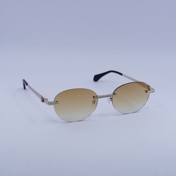 Palm Angels Palm Angels PERI10H CRYSTAL 7622 Sunglasses Gold Oval Frame Size ONE SIZE - 5 Thumbnail
