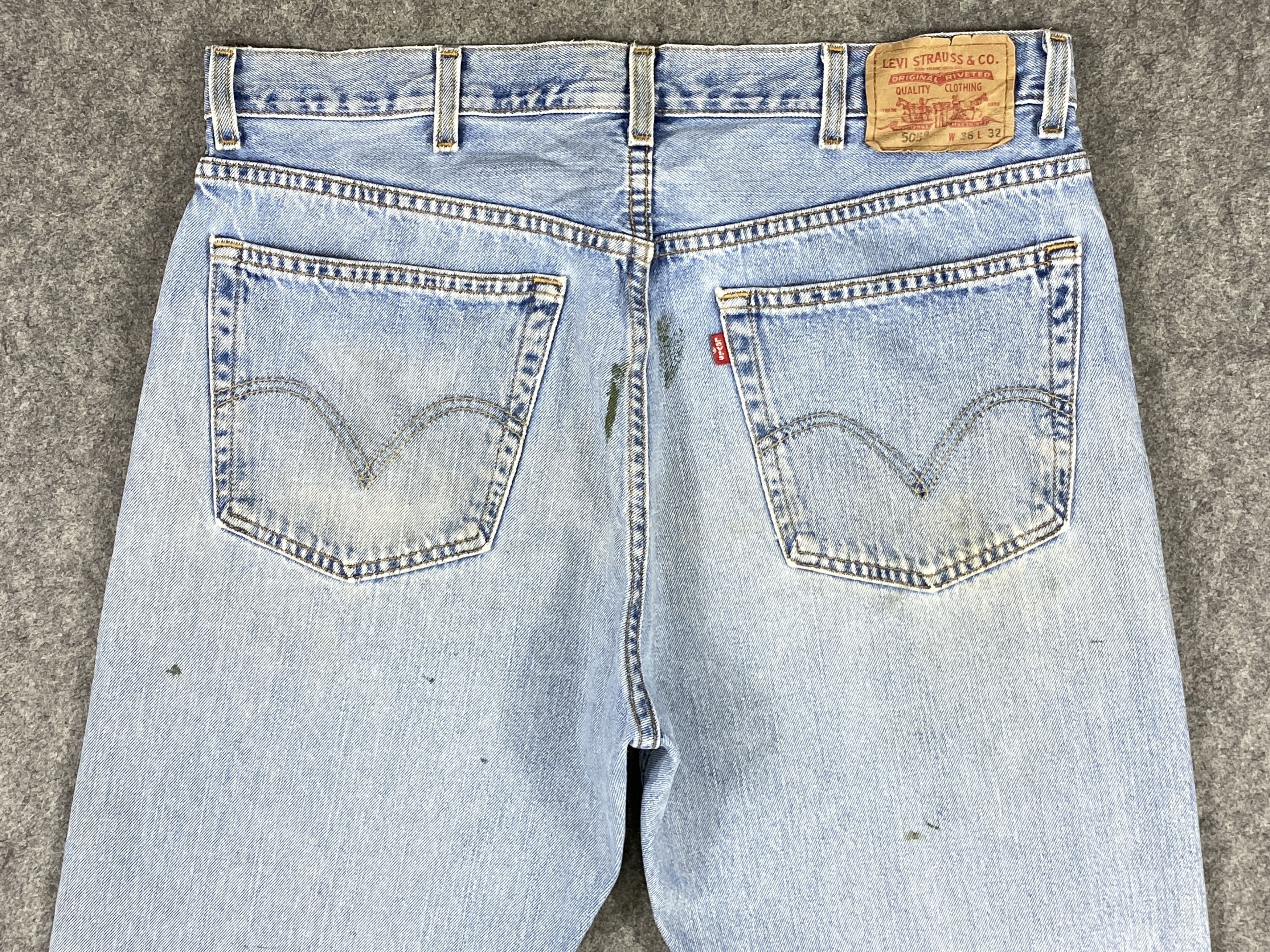 Levi's Light Blue Wash Vintage Levi's 505 37x31 Denim -JN1822 Size US 36 / EU 52 - 4 Thumbnail