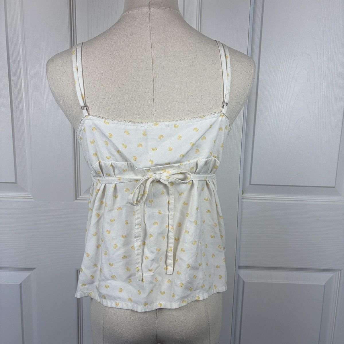 Brandy Melville John galt white yellow duck babydoll top Size ONE SIZE - 2 Thumbnail