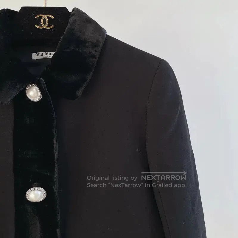 Miu Miu Miu Miu Black Fall Jacket for Women . Size M / US 6-8 / IT 42-44 - 3 Thumbnail
