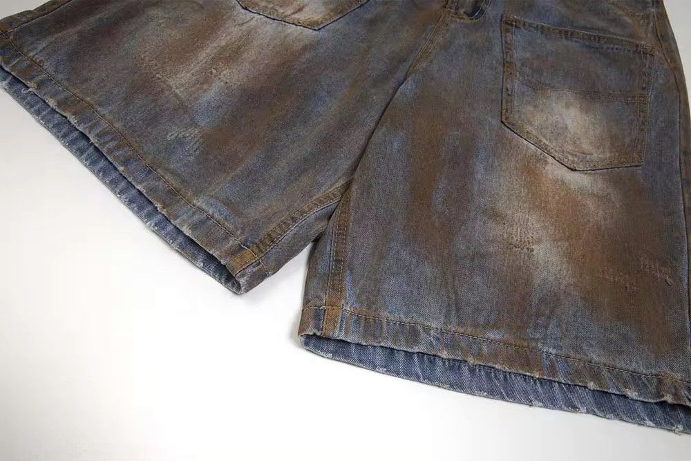 Designer × Vintage Dirty Washed Design Multiple Pockets Jorts Shorts y2k Size US 31 - 9 Thumbnail