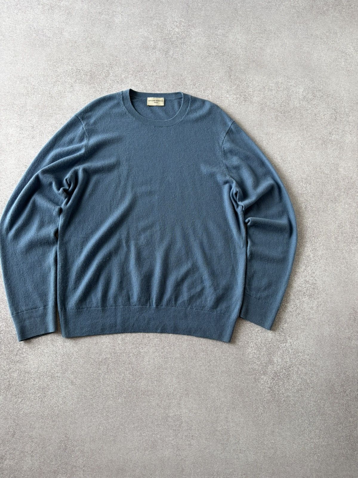 Officine Generale Officine Generale Paris 100% Wool Sweater Blue Crewneck Size US L / EU 52-54 / 3 - 3 Thumbnail