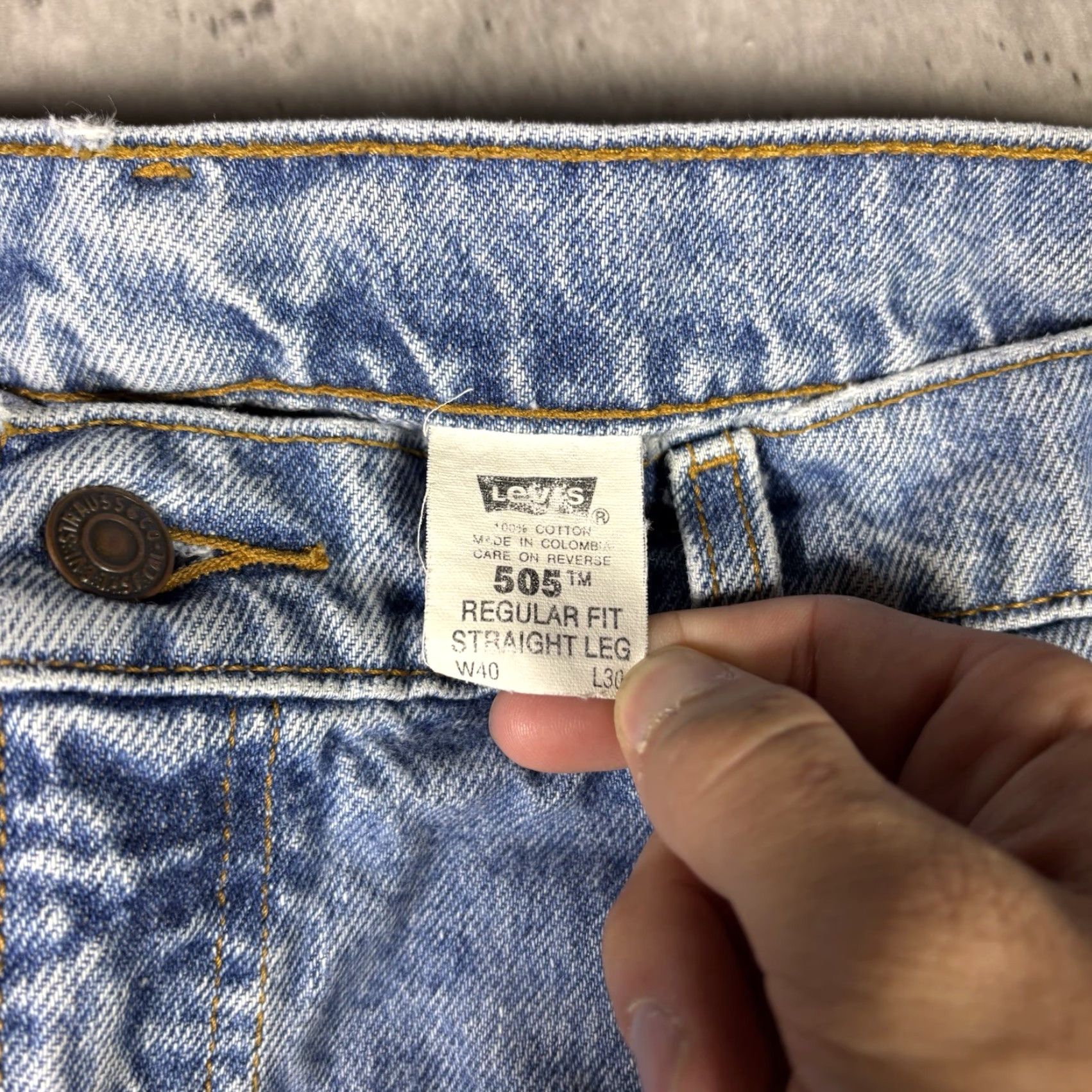 Levi's **Vintage Levi's 505 Jeans Regular Fit Orange USA 38x30** User: Vintage Levi's 505 Jeans Regular Fit Orange USA 38x30 Size US 38 / EU 54 - 6 Thumbnail