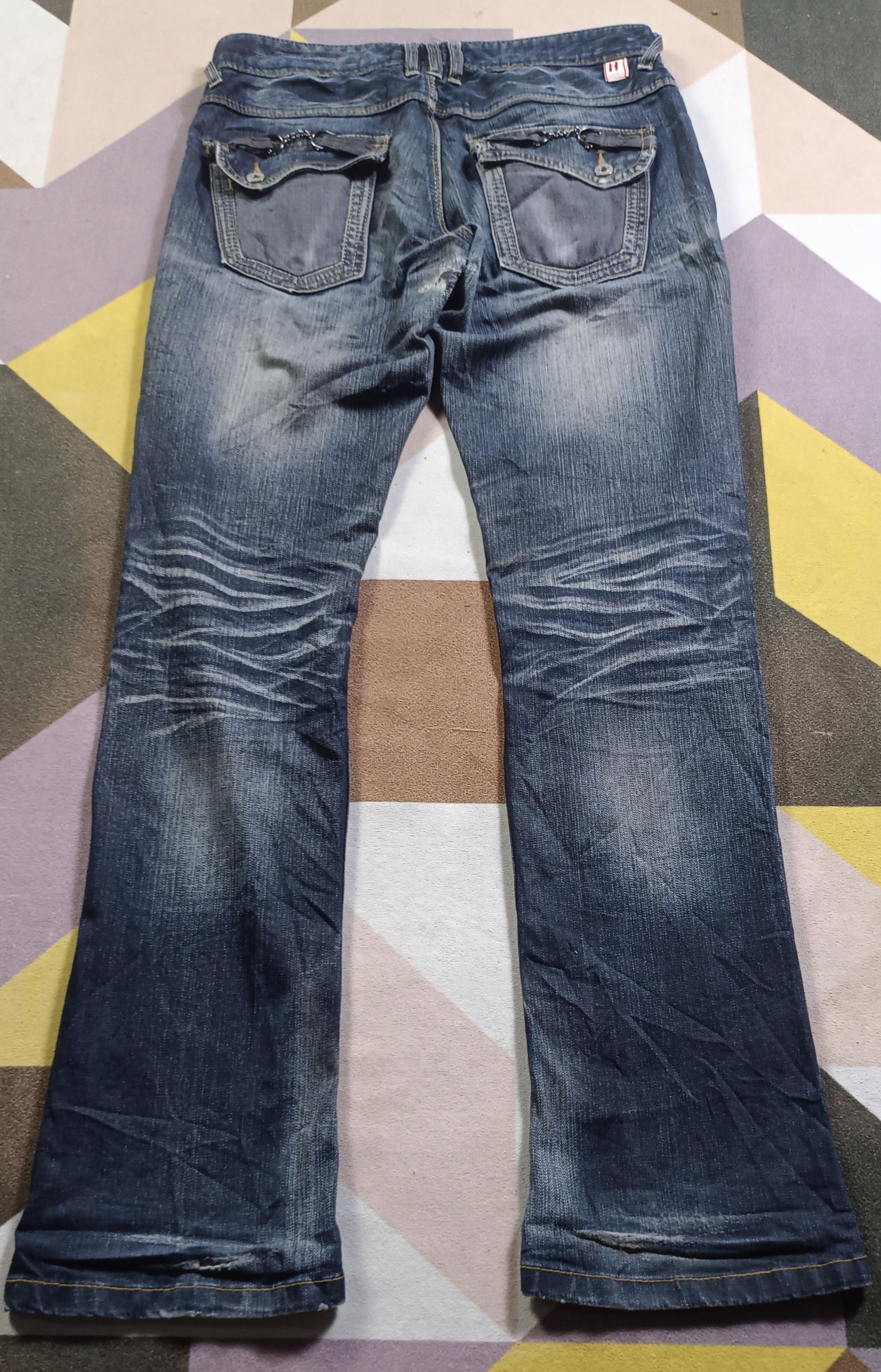 Japanese Brand HideAways Flare INDIGO Distressed Jeans Size US 32 / EU 48 - 1 Thumbnail