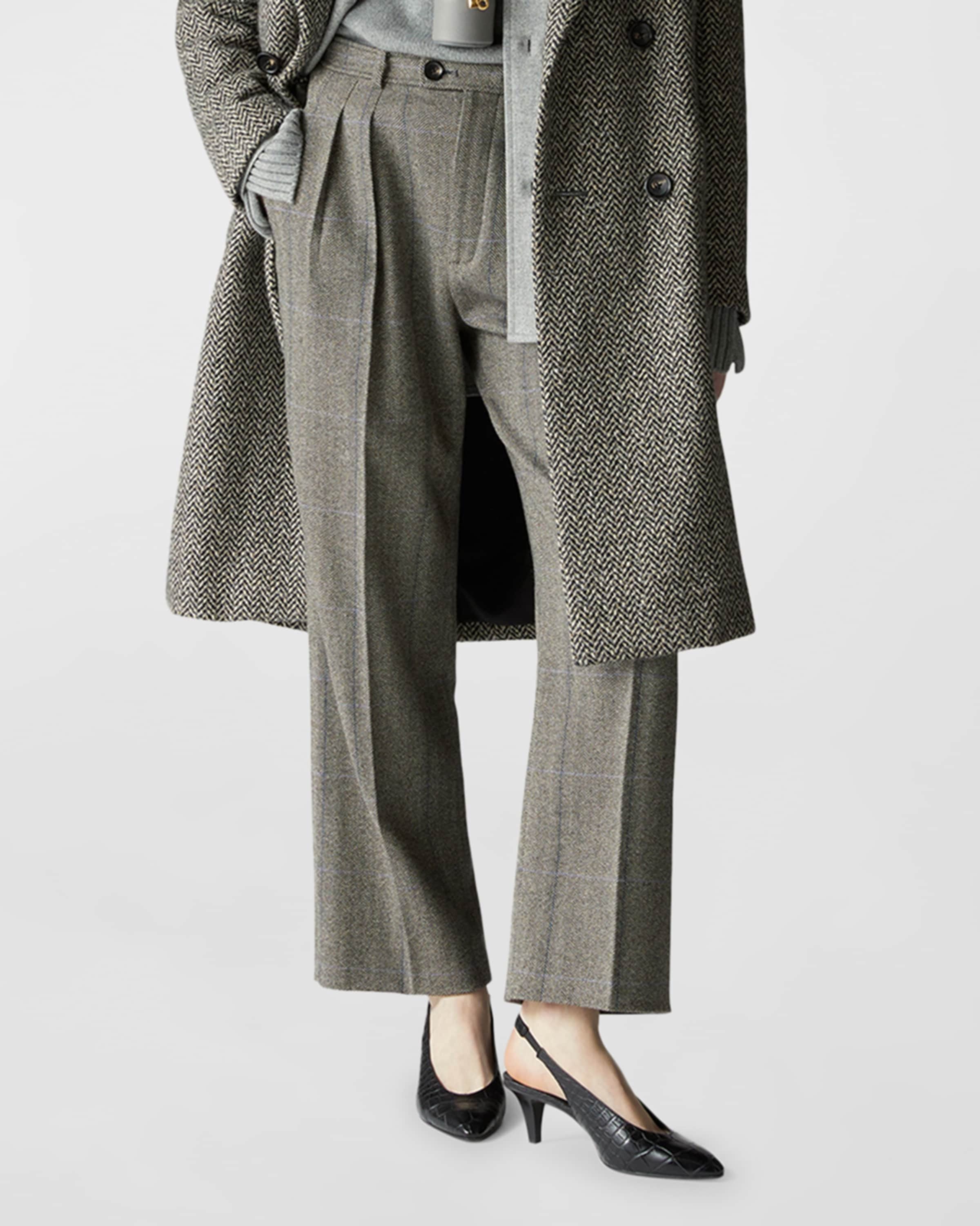 Loro Piana o1srvl11e0824 Yurik Cheviot Overcheck Trouser in Grey Size 26" / US 2 / IT 38 - 2 Thumbnail