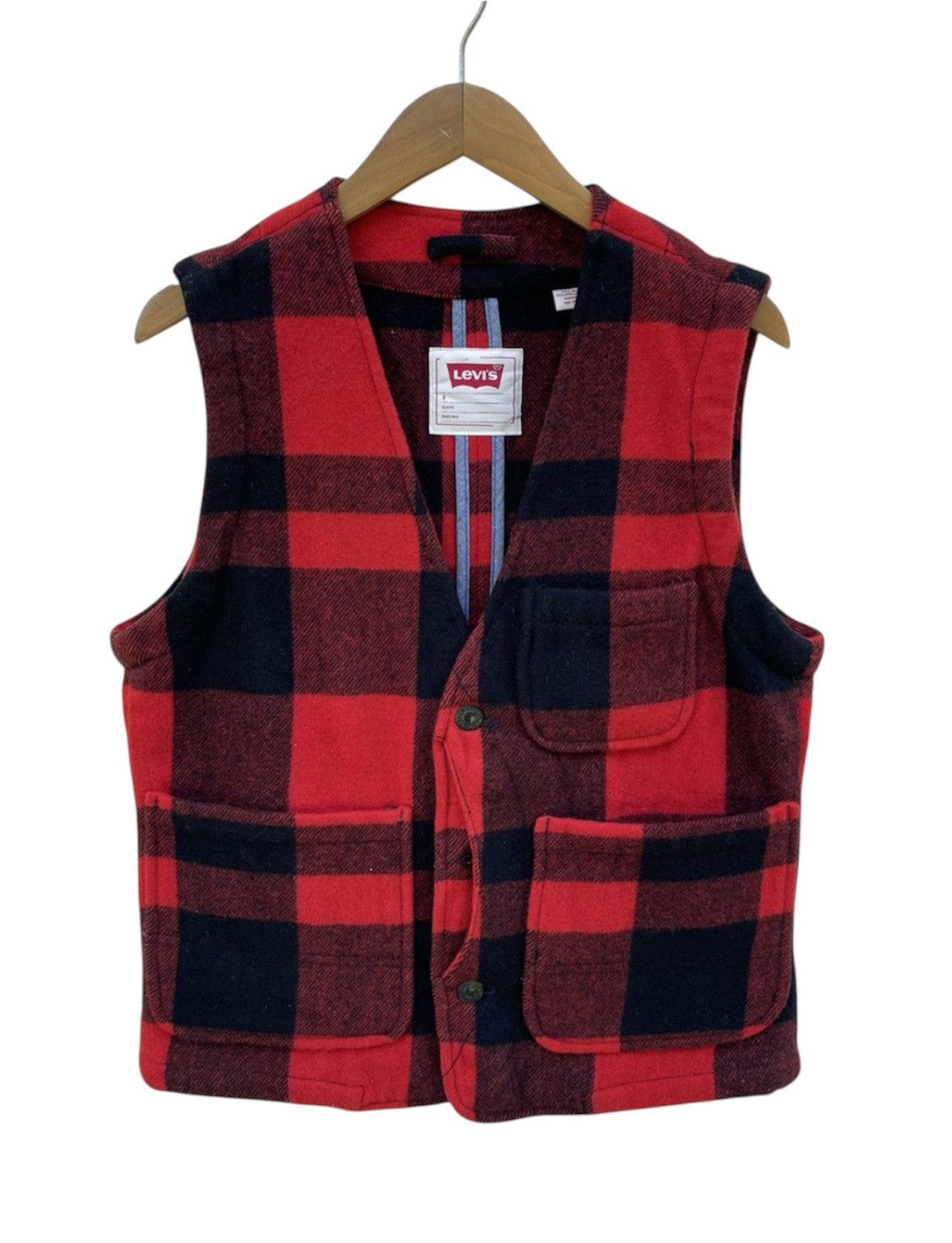 Levi's × Levi's Made & Crafted × Levi's Vintage Clothing Plaid Wool vest Size US S / EU 44-46 / 1 - 1 Thumbnail