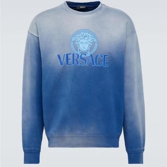 Versace 💯 - New Authentic Versace Medusa Ombré Cotton Graphic Swea Size US S / EU 44-46 / 1 - 1 Thumbnail