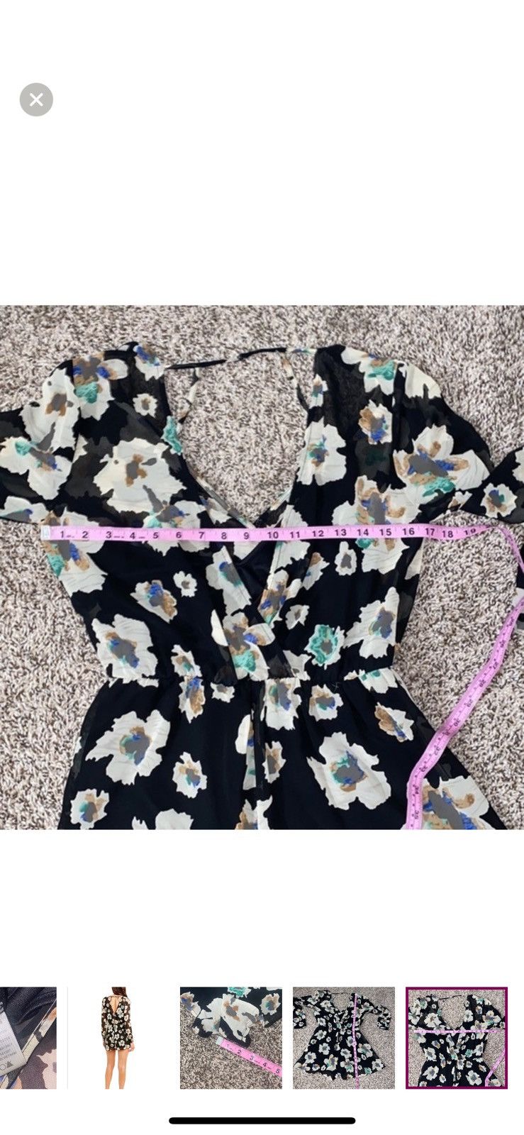 ASTR The Label Astr XS sheer wrap floral romper Size 26" / US 2 / IT 38 - 9 Thumbnail