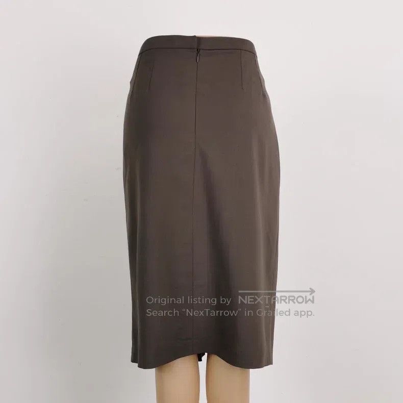 Hermes Hermes Wool Solid Color Pleated Zip Skirt Size 27" / US 4 / IT 40 - 3 Thumbnail