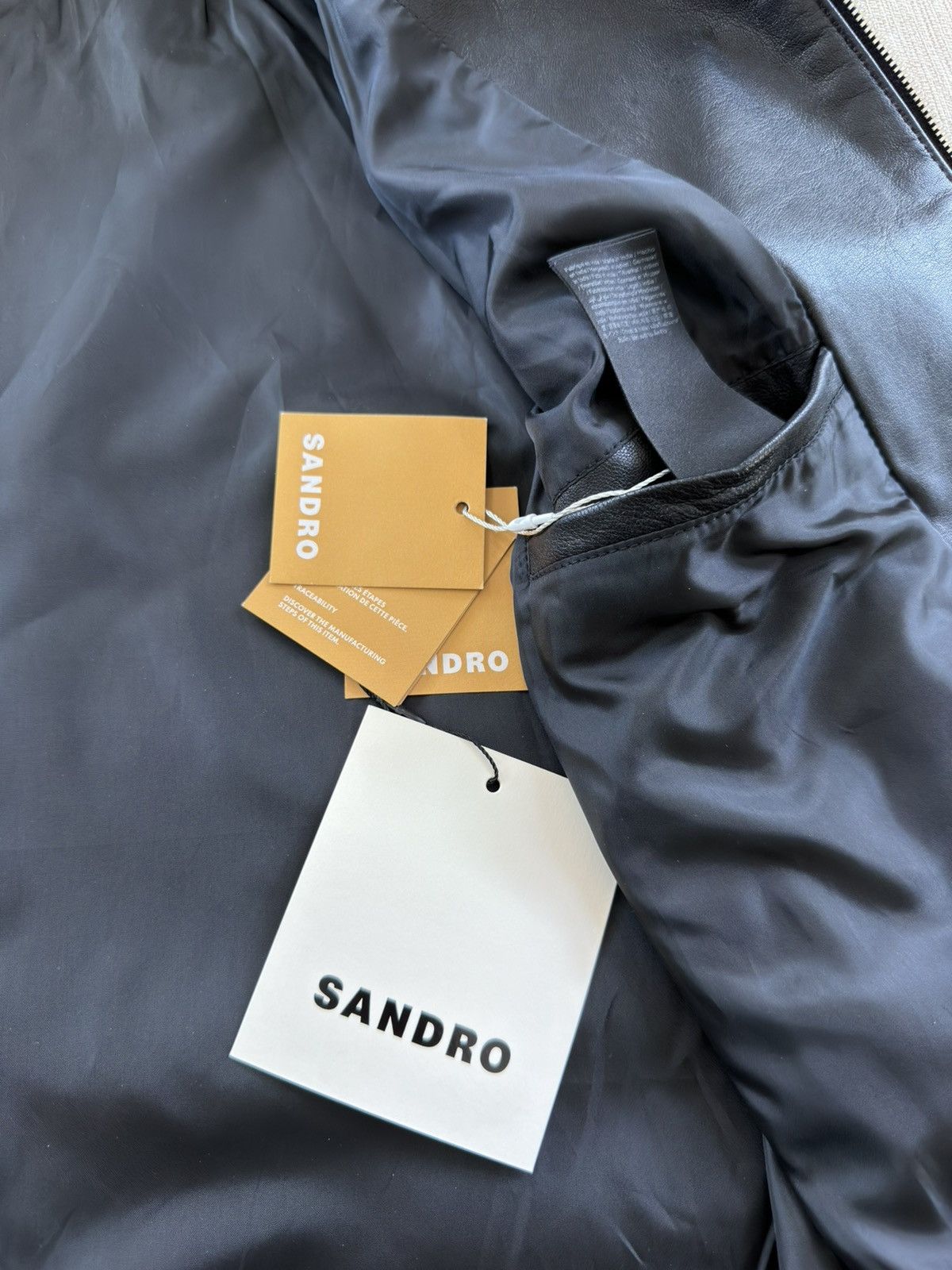 Sandro NWT Sandro Leather Zip Up Jacket Medium $1585 Size US M / EU 48-50 / 2 - 14 Thumbnail