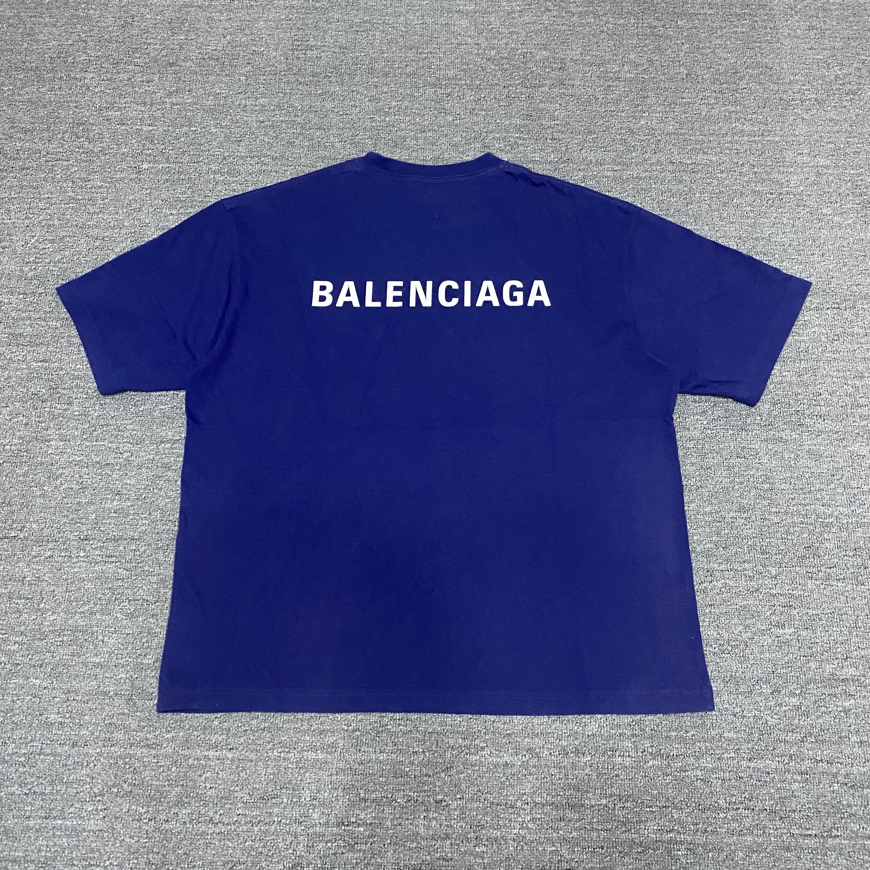 Balenciaga BALENCIAGA Logo Short-Sleeve Top Size US L / EU 52-54 / 3 - 1 Thumbnail